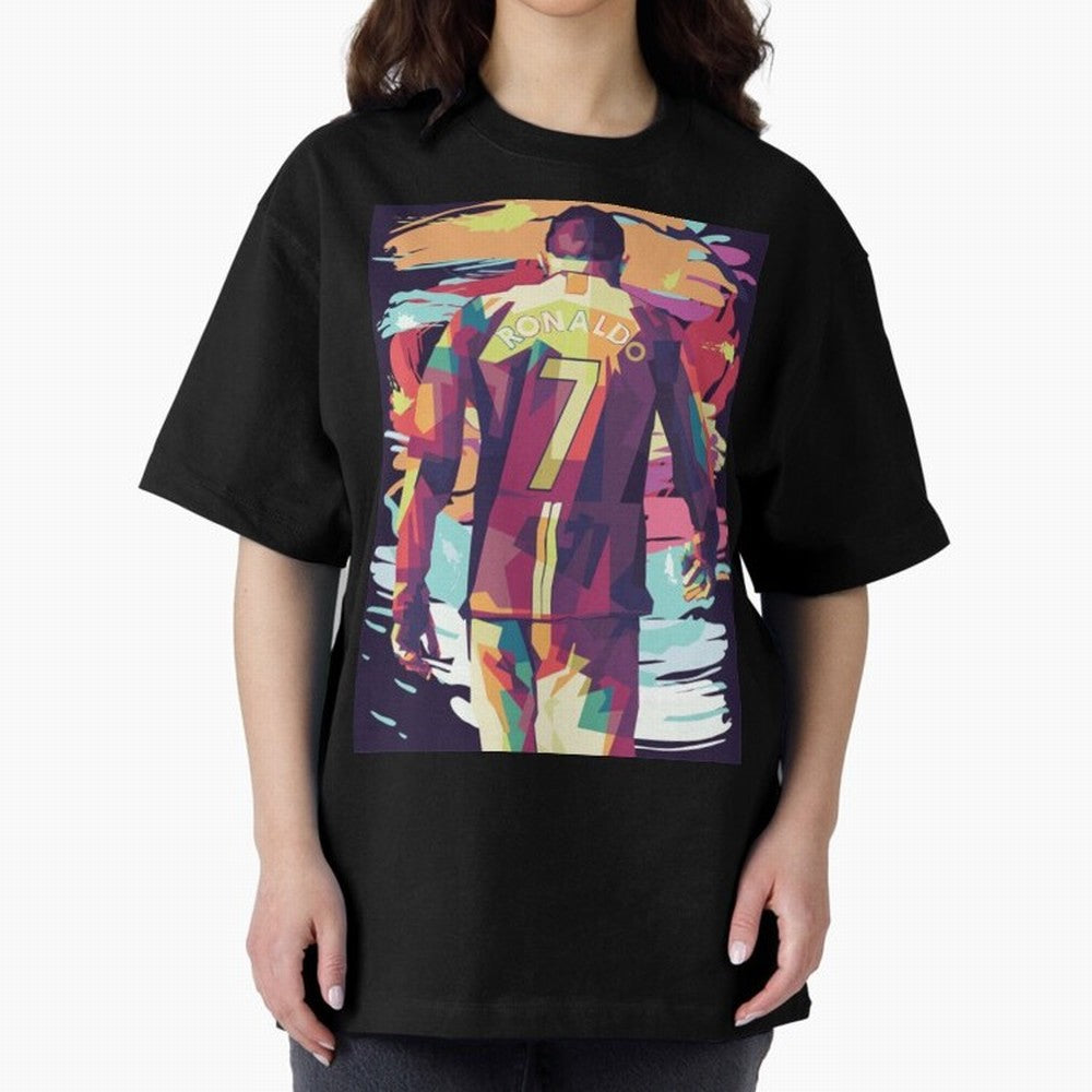 Cristiano Ronaldo Manchester United Cristiano Ronaldo Oversized T-Shirt Honor the Beautiful Game during FIFA World Cup 2026 USA Canada Mexico for Fans of Mbappe and Neymar and Spain, Bringing Match Day Excitement, Supporter Culture, Golden Goals