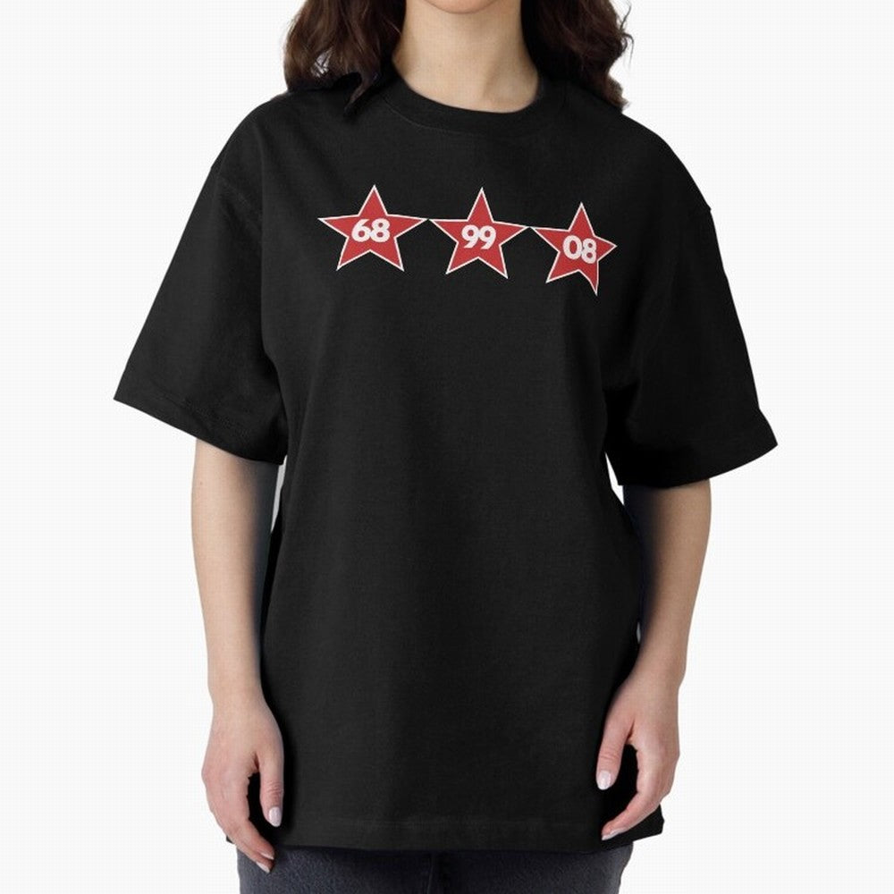 Manchester United European Cups Oversized T-Shirt Carry FIFA World Cup 2026 USA Canada Mexico for Fans of CR7 and Brazil, Bringing Supporter Pride, Iconic Celebrations, Legendary Names and Global Match Day Energy; Perfect for People Who Love