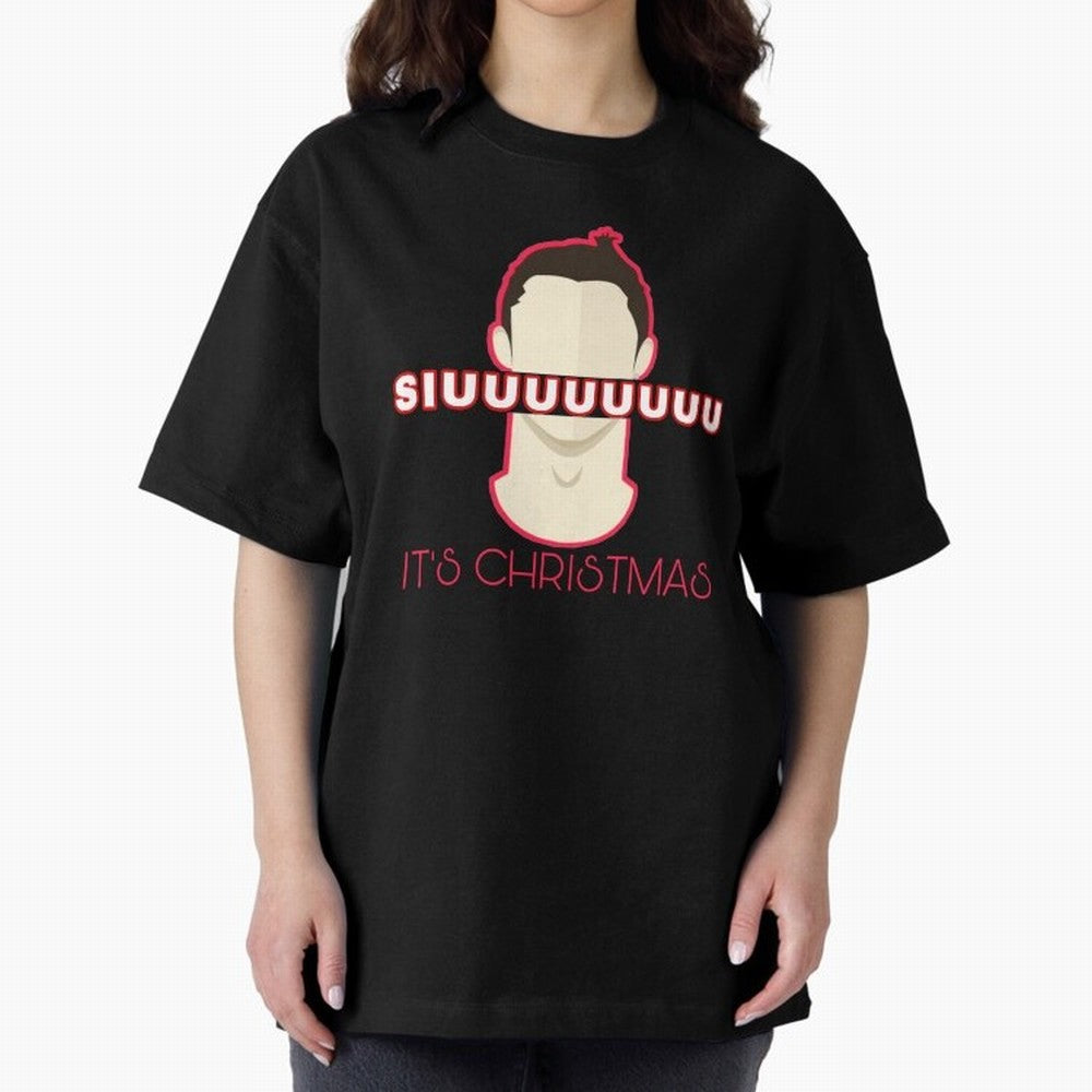Siuuu it¡¯s Christmas CR7 funnu Oversized T-Shirt Step into Global Football Passion for FIFA World Cup 2026 USA Canada Mexico, Highlighting Cristiano Ronaldo, Haaland and CR7, Argentina, France and Brazil, Football History, Final Match Energy,