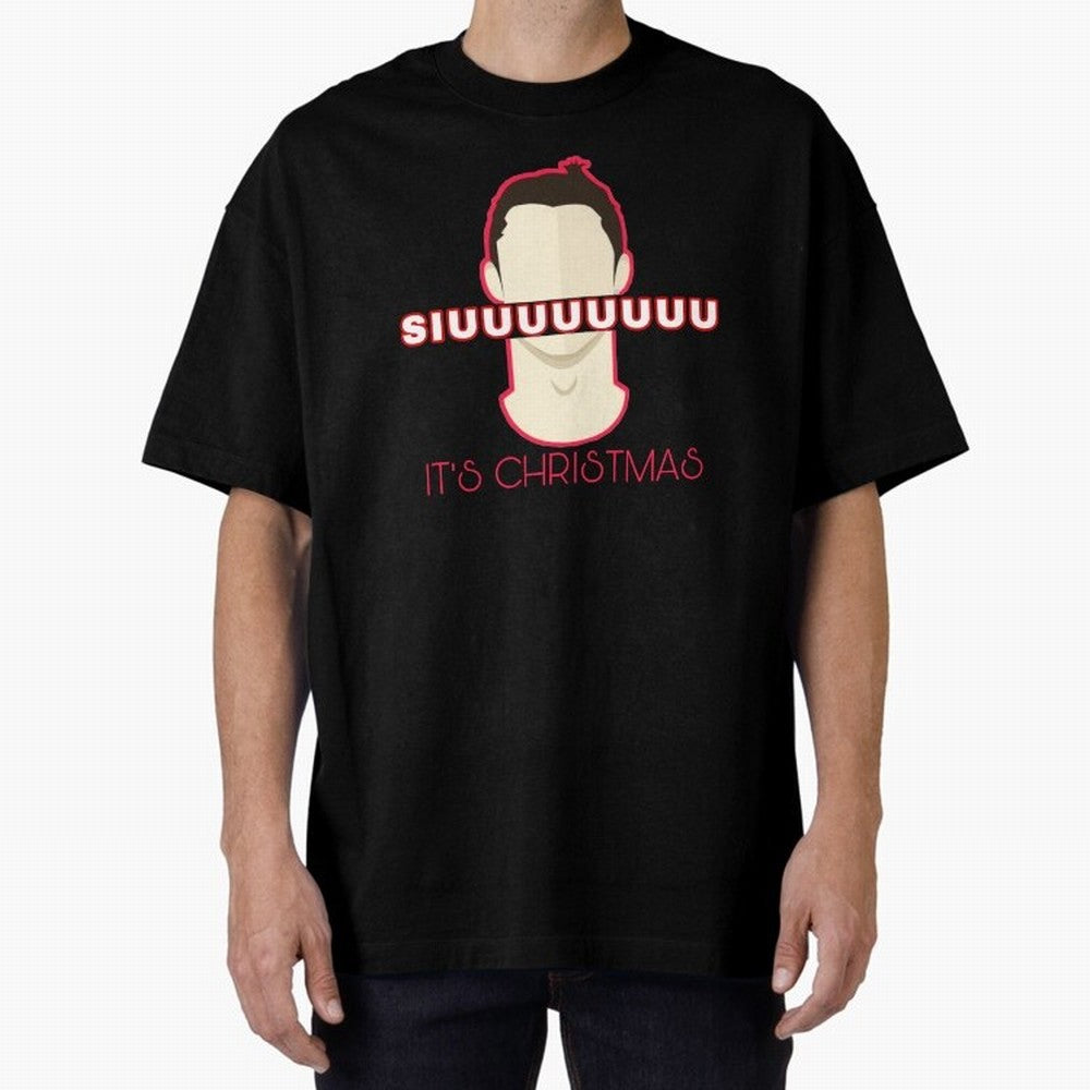 Siuuu it¡¯s Christmas CR7 funnu Oversized T-Shirt Step into Global Football Passion for FIFA World Cup 2026 USA Canada Mexico, Highlighting Cristiano Ronaldo, Haaland and CR7, Argentina, France and Brazil, Football History, Final Match Energy,