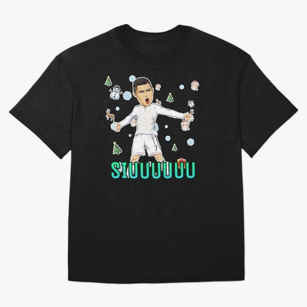 Siuuu christmas CR7 Oversized T-Shirt Feel Global Football Passion for FIFA World Cup 2026, Connected to Messi, CR7 and Mbappe, England, France and Netherlands, Game Day Rituals, Football Legends, Country Pride and the Road to the Final; Made for