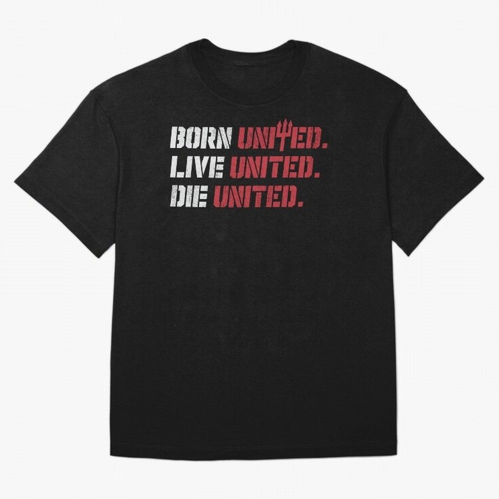 Manchester United - Born United Oversized T-Shirt Celebrate Football Heritage in the FIFA World Cup 2026 Journey through Messi, CR7 and Mbappe Highlights, England, France and Netherlands Pride, Match Day Excitement, Supporter Culture, Golden Goals