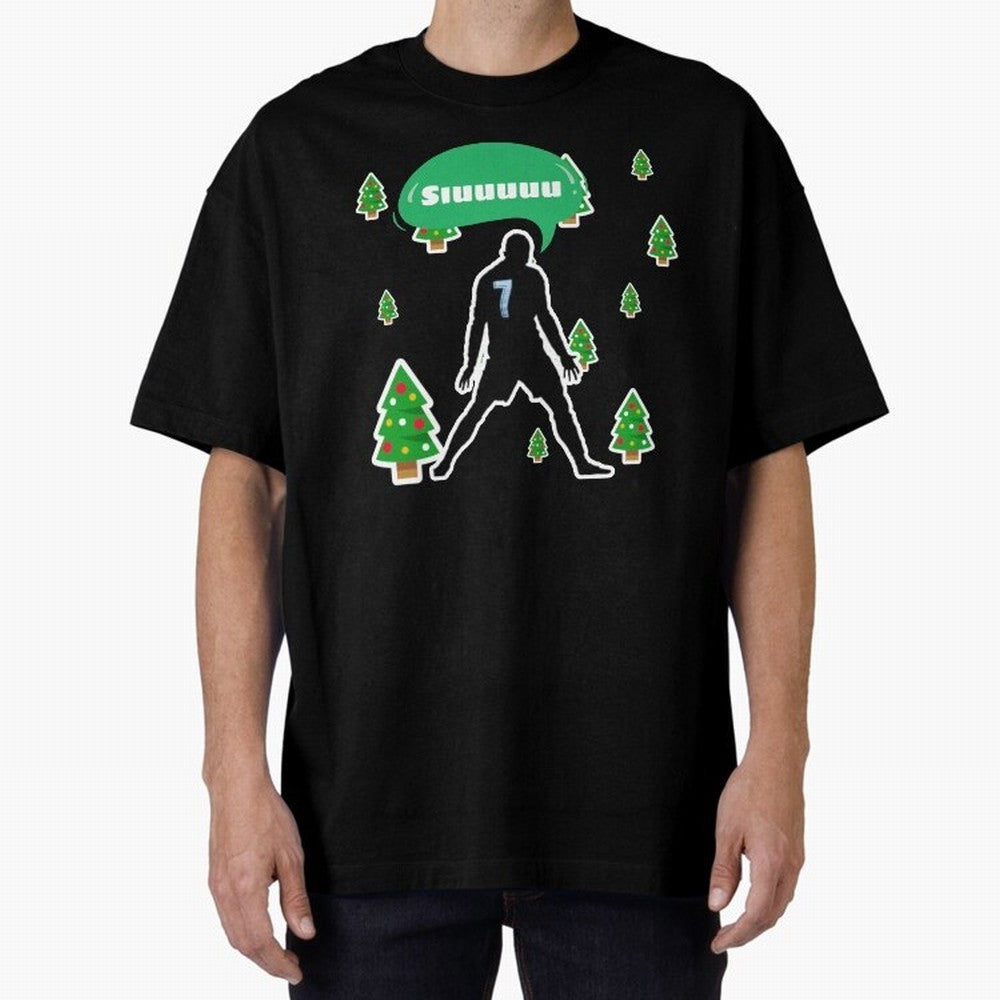 Christmas siuuu Cristiano ronaldo Oversized T-Shirt Join Global Football Passion for FIFA World Cup 2026 Group Stage, Driven by Haaland and Mbappe, Argentina, France and Brazil, Tournament Hype, Historic Matchups, Family Viewing Parties and Global