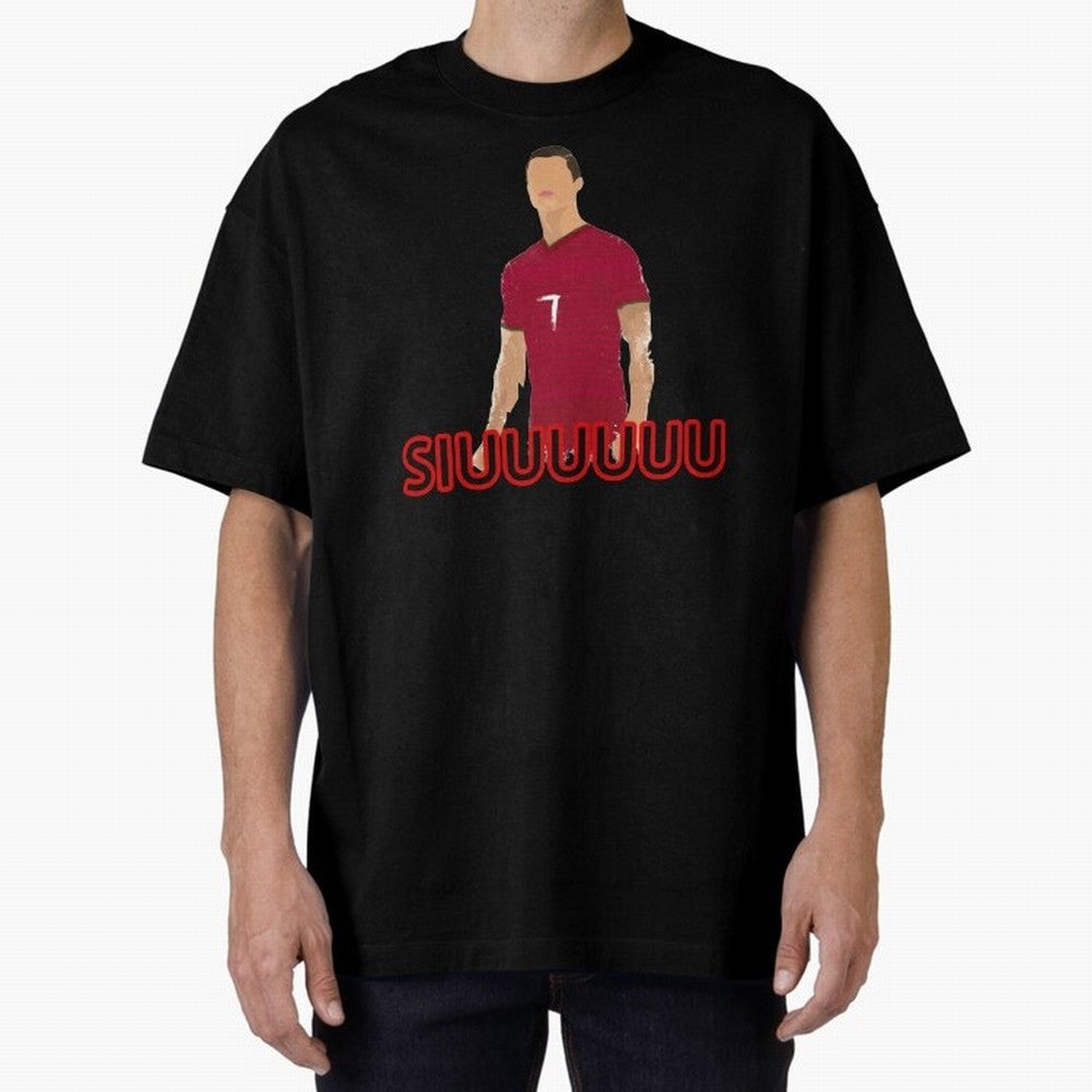 Siuuu Cristiano ronaldo goal Oversized T-Shirt Relive the FIFA World Cup 2026 USA Canada Mexico Journey through Neymar, Haaland and Cristiano Ronaldo Highlights, Argentina, France and Brazil Pride, Stadium Chants, National Pride, Trophy Dreams and