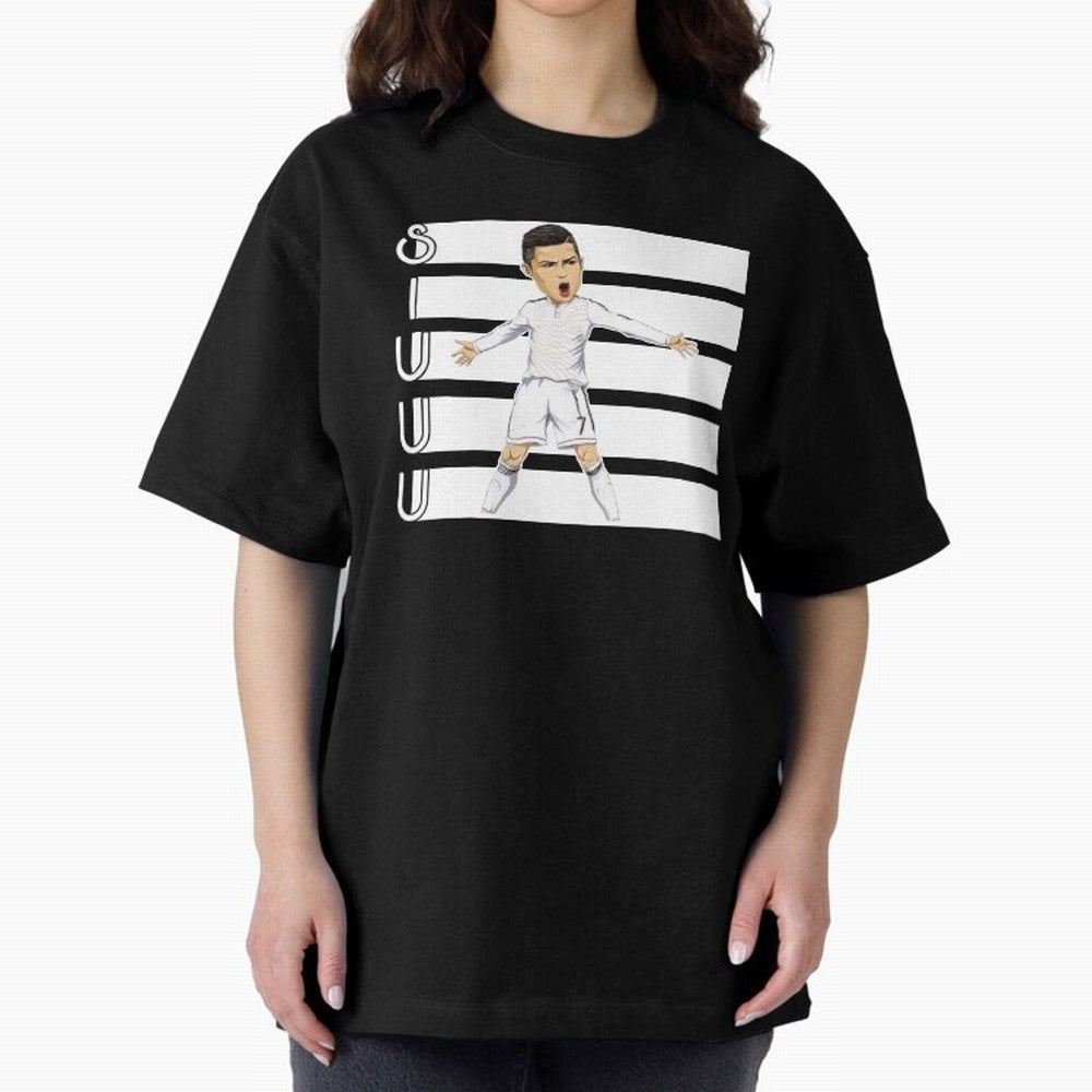 Siuuu Cristiano ronaldo goal Oversized T-Shirt Show Up for the Glory of FIFA World Cup 2026 Group Stage Spirit, Made for France and Portugal, Messi, Neymar and Mbappe, Championship Spirit, Famous Goals, Roaring Crowds and International Football