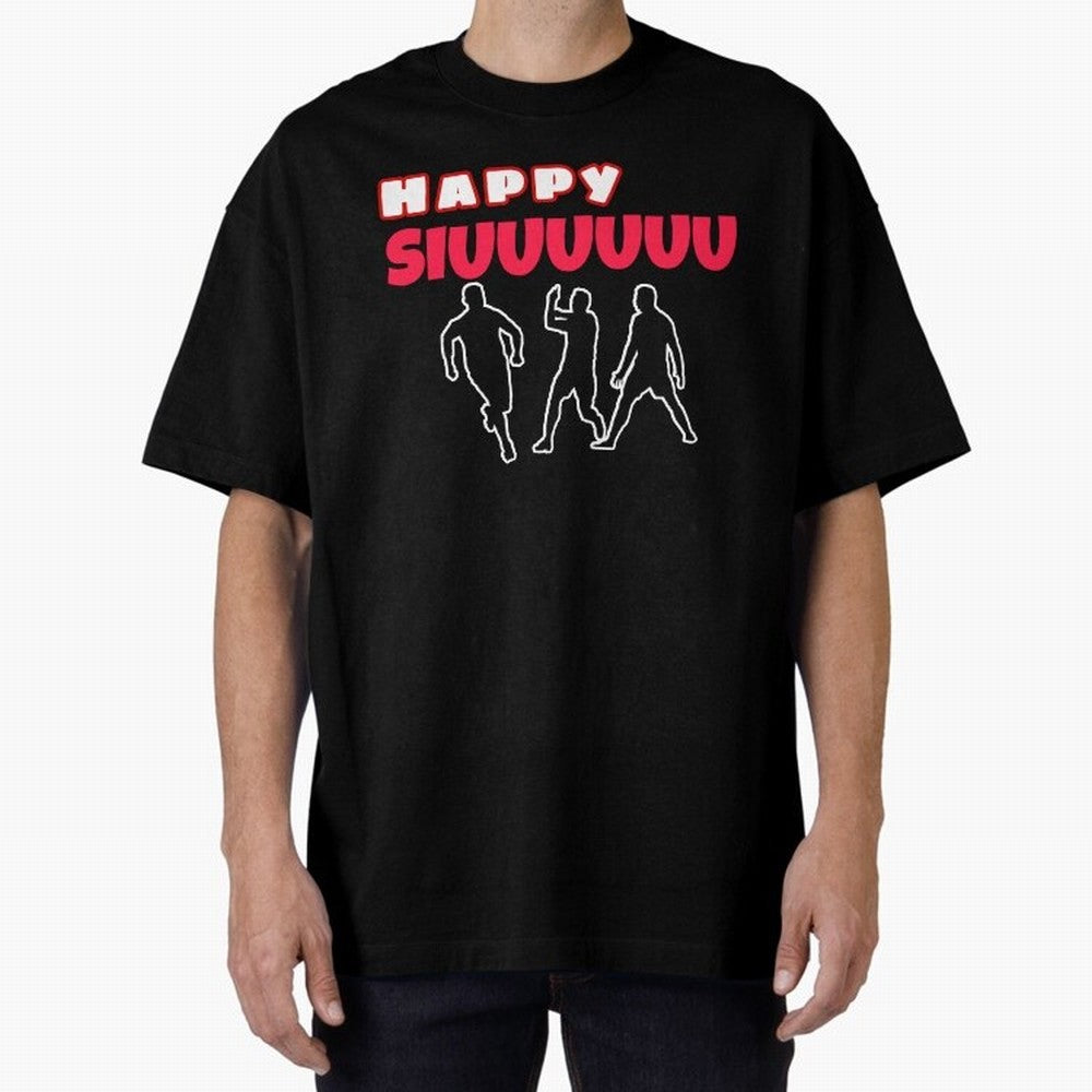 Happy siuuu CR7 goal Oversized T-Shirt Remember Iconic Moments from Global Football Passion for FIFA World Cup 2026, Featuring Cristiano Ronaldo, Haaland and CR7, England, Stadium Chants, National Pride, Trophy Dreams and Unforgettable Football