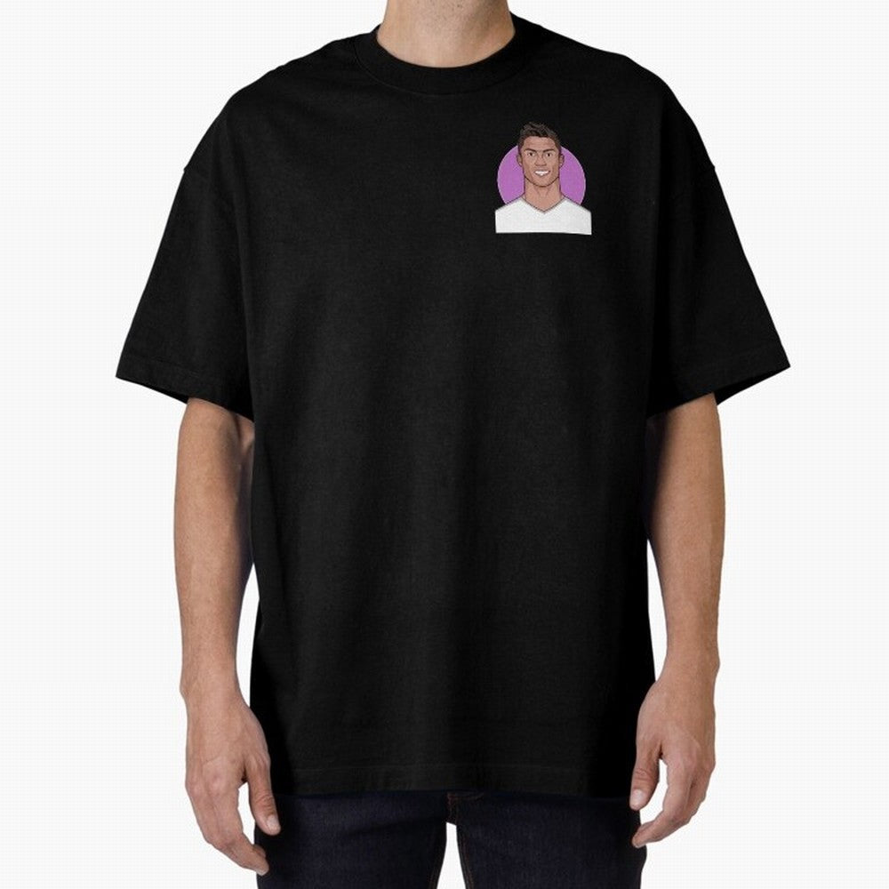 Cristiano 2015/2016 Oversized T-Shirt Honor Football Greatness during FIFA World Cup 2026 Group Stage for Fans of Messi, CR7 and Mbappe and Portugal, Bringing Vintage Soccer Flavor, Modern Football Stars, National Flags and Final Night Emotion;