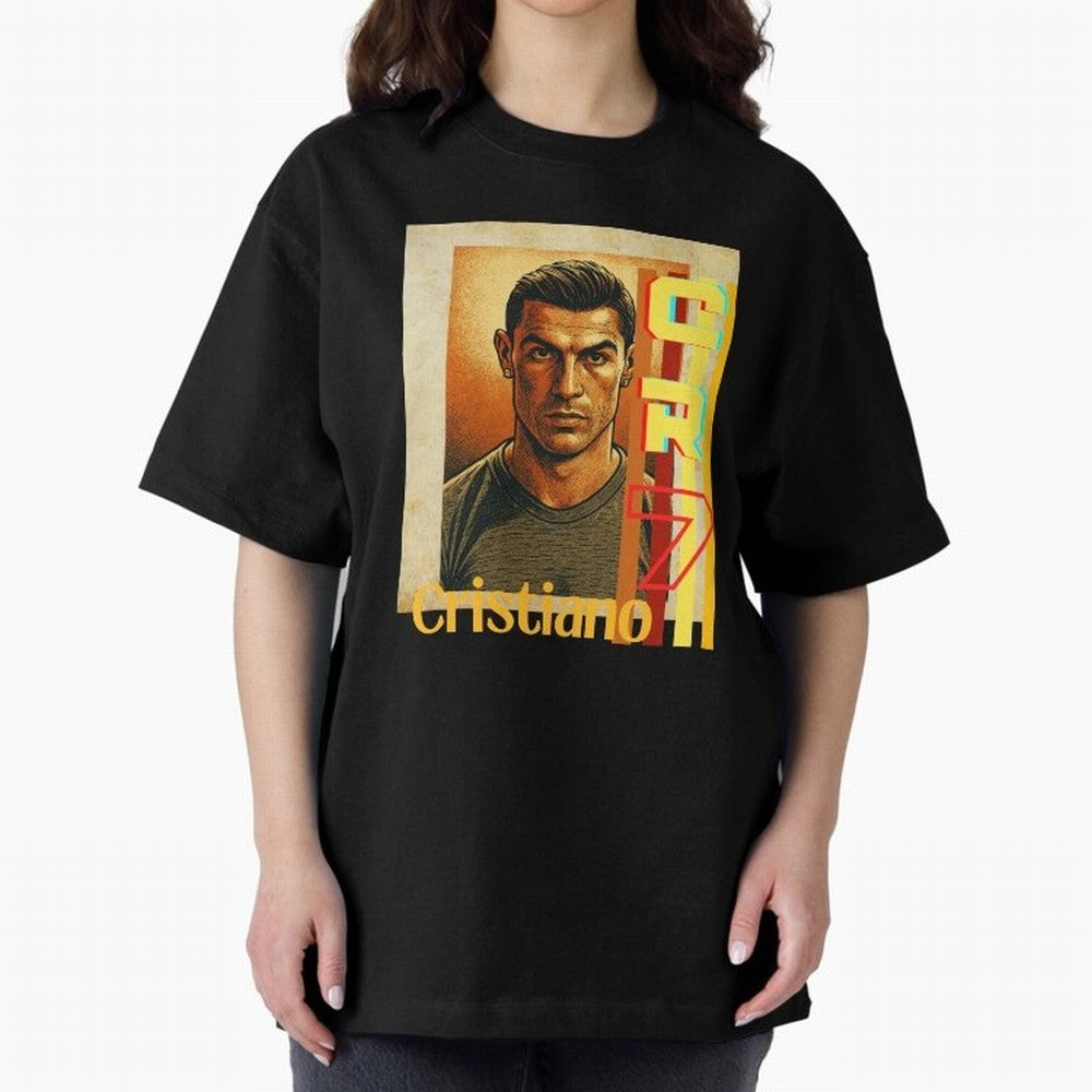 Cristiano Ronaldo Oversized T-Shirt Support Your Favorite Stars during FIFA World Cup 2026 Highlighting Cristiano Ronaldo, England, France and Netherlands Energy, Football Passion, Legendary Performances, Festival Vibes and Supporter Community;