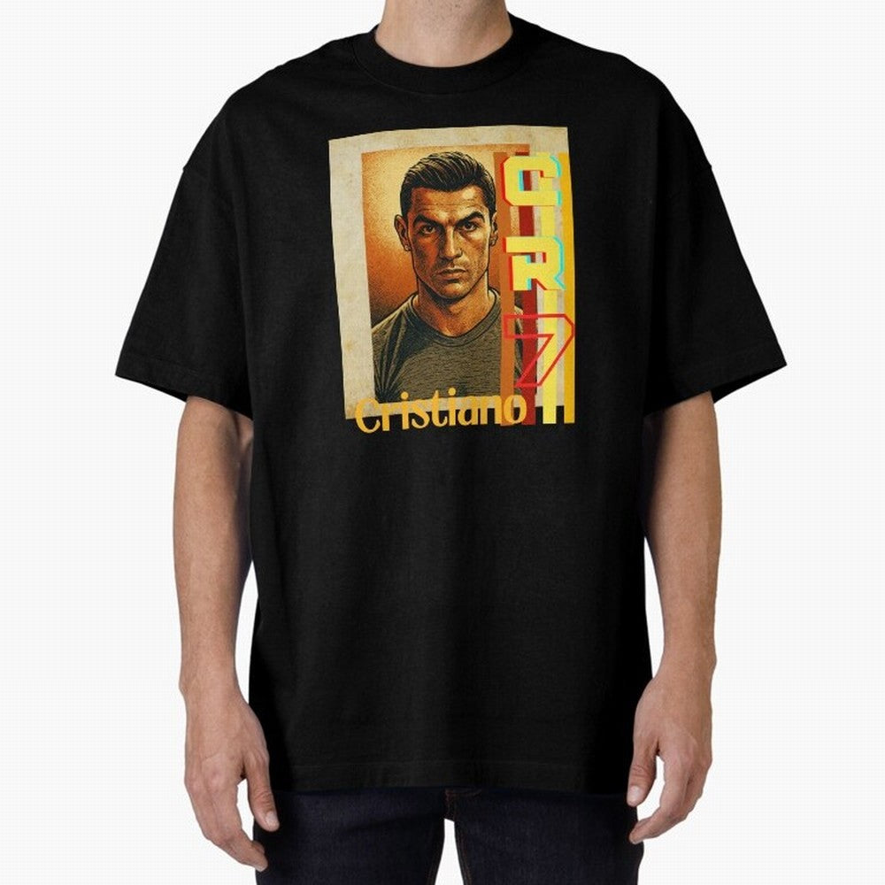 Cristiano Ronaldo Oversized T-Shirt Support Your Favorite Stars during FIFA World Cup 2026 Highlighting Cristiano Ronaldo, England, France and Netherlands Energy, Football Passion, Legendary Performances, Festival Vibes and Supporter Community;