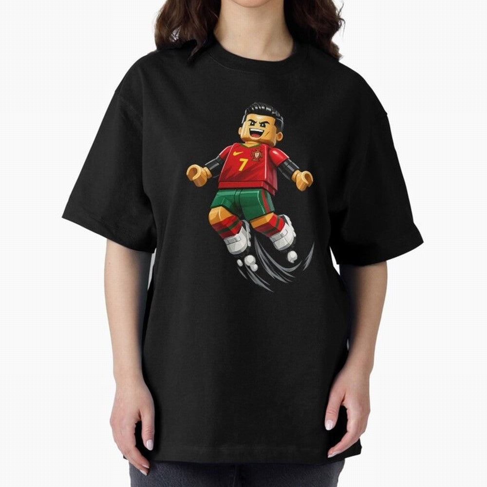 Cristiano Ronaldo. Siuuuuuu! Lego Mundial Oversized T-Shirt Celebrate Football Heritage in FIFA World Cup 2026 USA Canada Mexico Spirit, Featuring France, Neymar, Supporter Pride, Iconic Celebrations, Legendary Names and Global Match Day Energy;