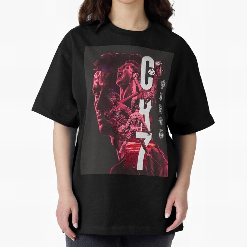 CR7 Oversized T-Shirt Celebrate Global Passion for FIFA World Cup 2026 Group Stage Featuring Neymar, Argentina and Brazil Energy, Stadium Memories, Football Loyalty, International Chants and Championship Tradition; Perfect for Fans, Collectors,