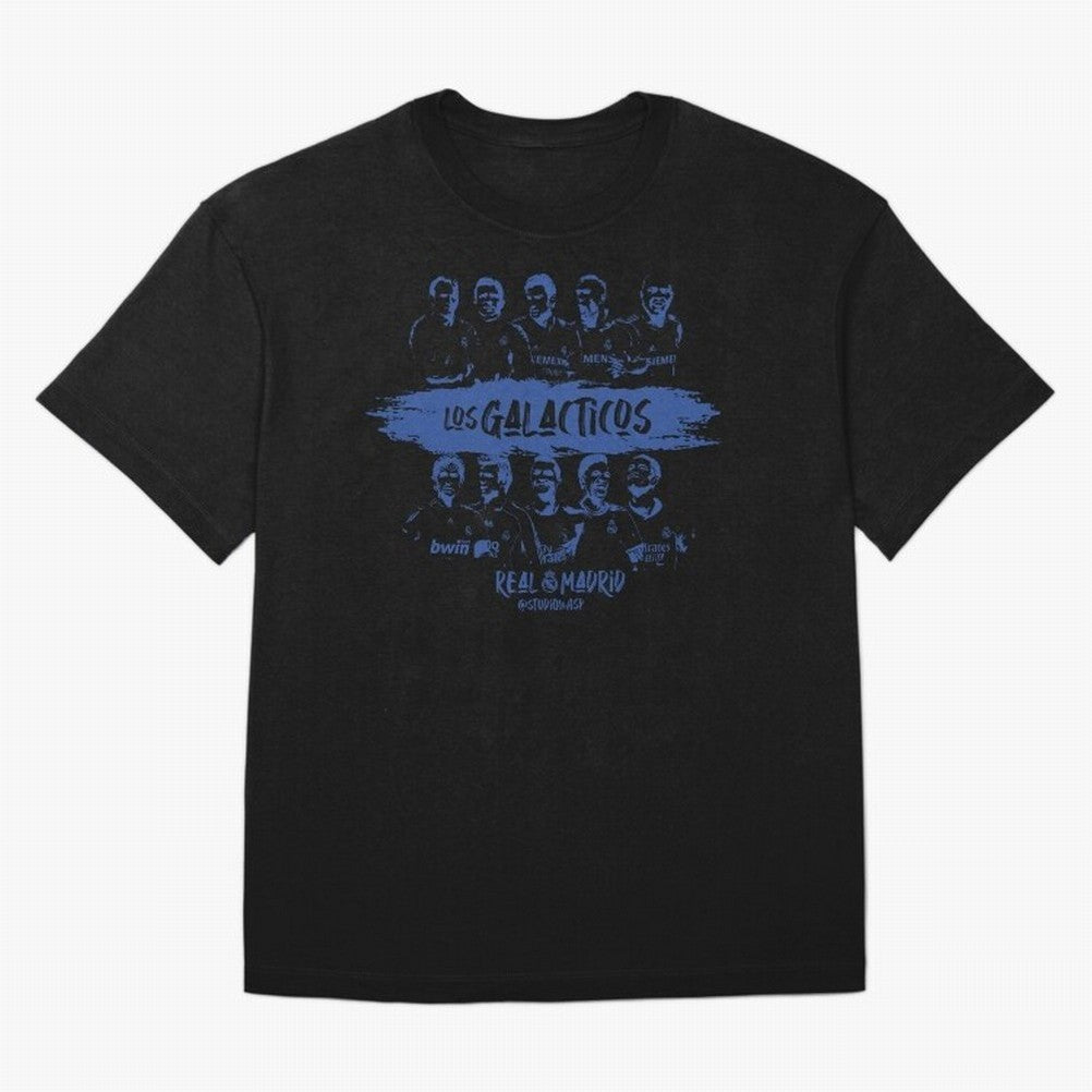 Los Galacticos Oversized T-Shirt Capture the FIFA World Cup 2026 Group Stage Journey through Mbappe and Neymar Highlights, France and Portugal Pride, Vintage Soccer Flavor, Modern Football Stars, National Flags and Final Night Emotion; Ideal for