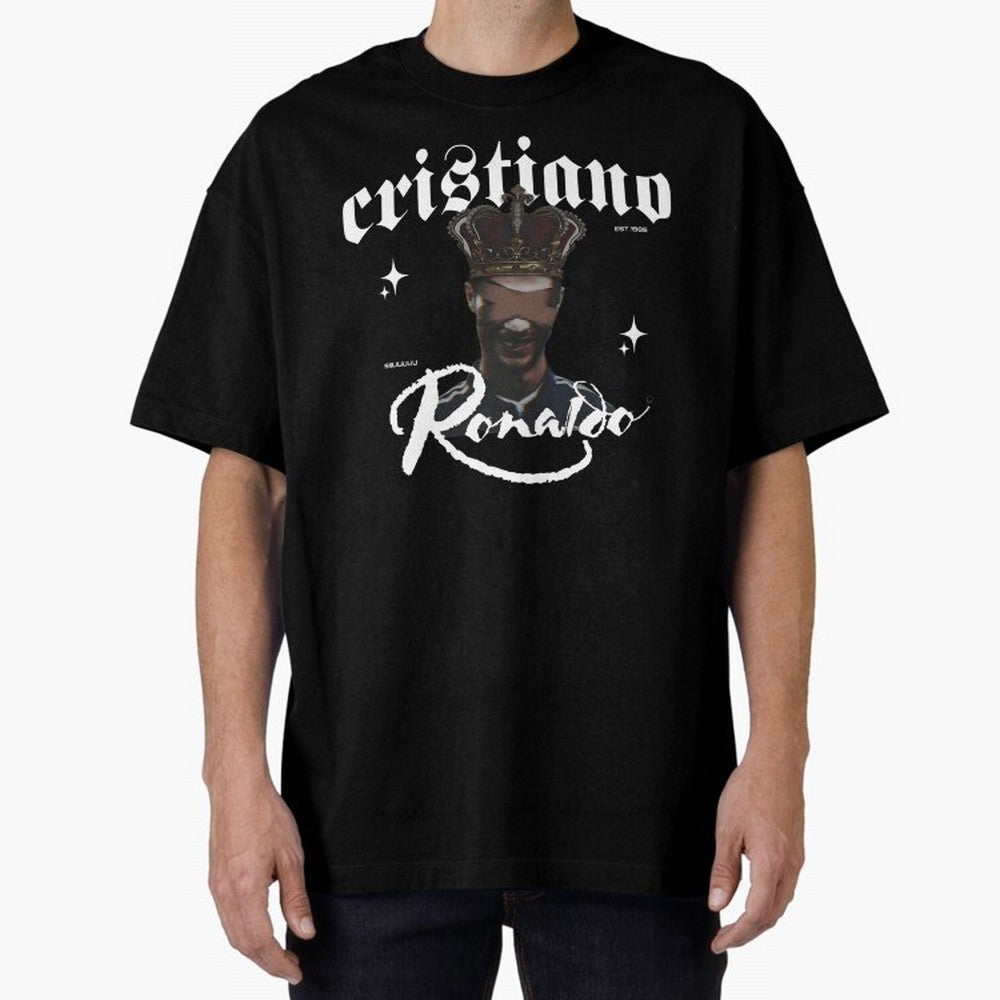 CR7 King edition Oversized T-Shirt Discover FIFA World Cup 2026 USA Canada Mexico Spirit, Featuring Germany, Messi and Cristiano Ronaldo, Stadium Chants, National Pride, Trophy Dreams and Unforgettable Football Memories; Perfect for Fans,