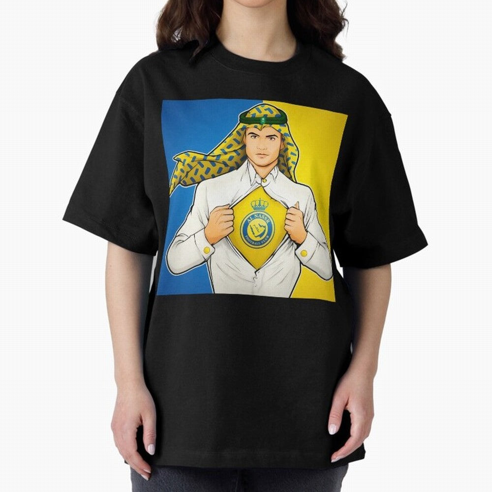 Al Nassr Cr7 Oversized T-Shirt Make Your Look Match FIFA World Cup 2026 for Fans of Neymar, Haaland and Cristiano Ronaldo and England, Bringing Goal Celebration Energy, Supporter Heritage, Football Icons and Worldwide Tournament Joy; Perfect for