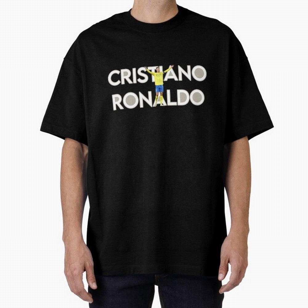 Cristiano Ronaldo Oversized T-Shirt Celebrate Global Passion for FIFA World Cup 2026 Group Stage for Fans of Neymar, Haaland and Cristiano Ronaldo and Portugal, Spain and Germany, Bringing Football Festival Excitement, Trophy Ambitions, Country