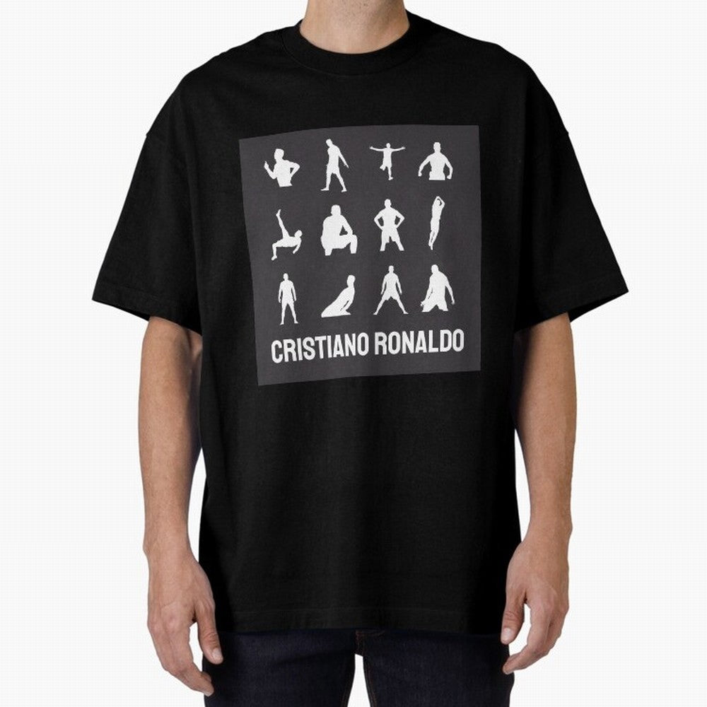 Cristiano Ronaldo Minimalism Silhouette Oversized T-Shirt Feel the Roar of FIFA World Cup 2026 Group Stage Spirit, Inspired by Spain, Mbappe and Neymar, Football Passion, Legendary Performances, Festival Vibes and Supporter Community; Built for