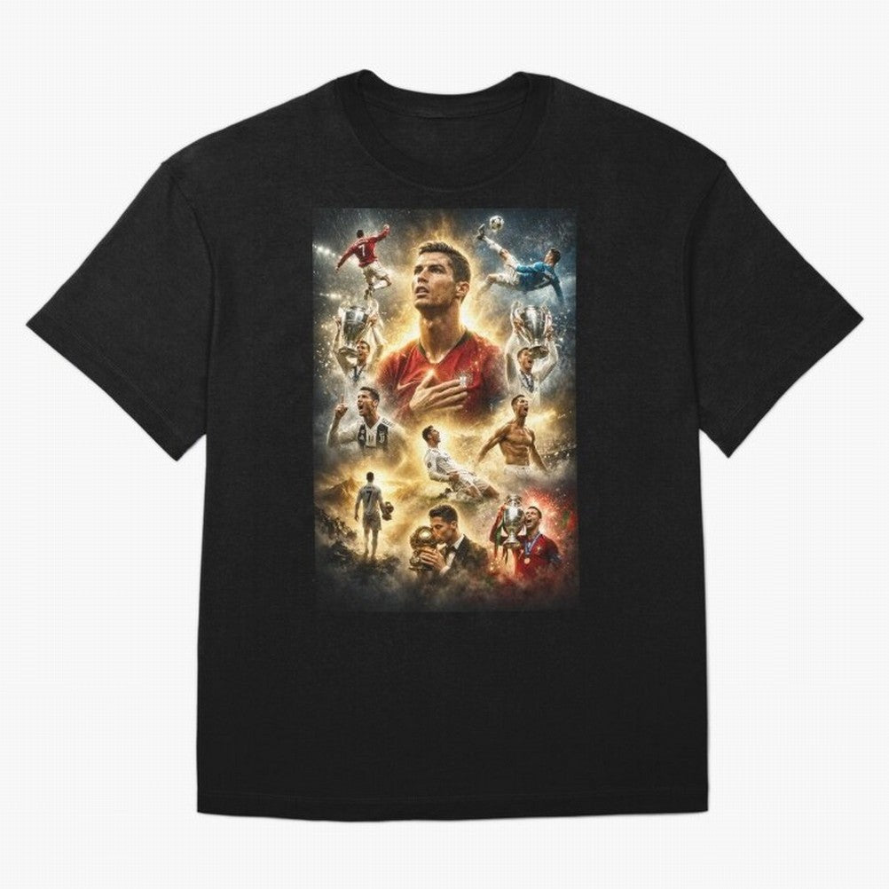 Cristiano Ronaldo Oversized T-Shirt Relive Legendary Nights from FIFA World Cup 2026 for Fans of Cristiano Ronaldo and Brazil, Portugal and Argentina, Bringing Sports Nostalgia, International Competition, Famous Players and Unforgettable Victories;