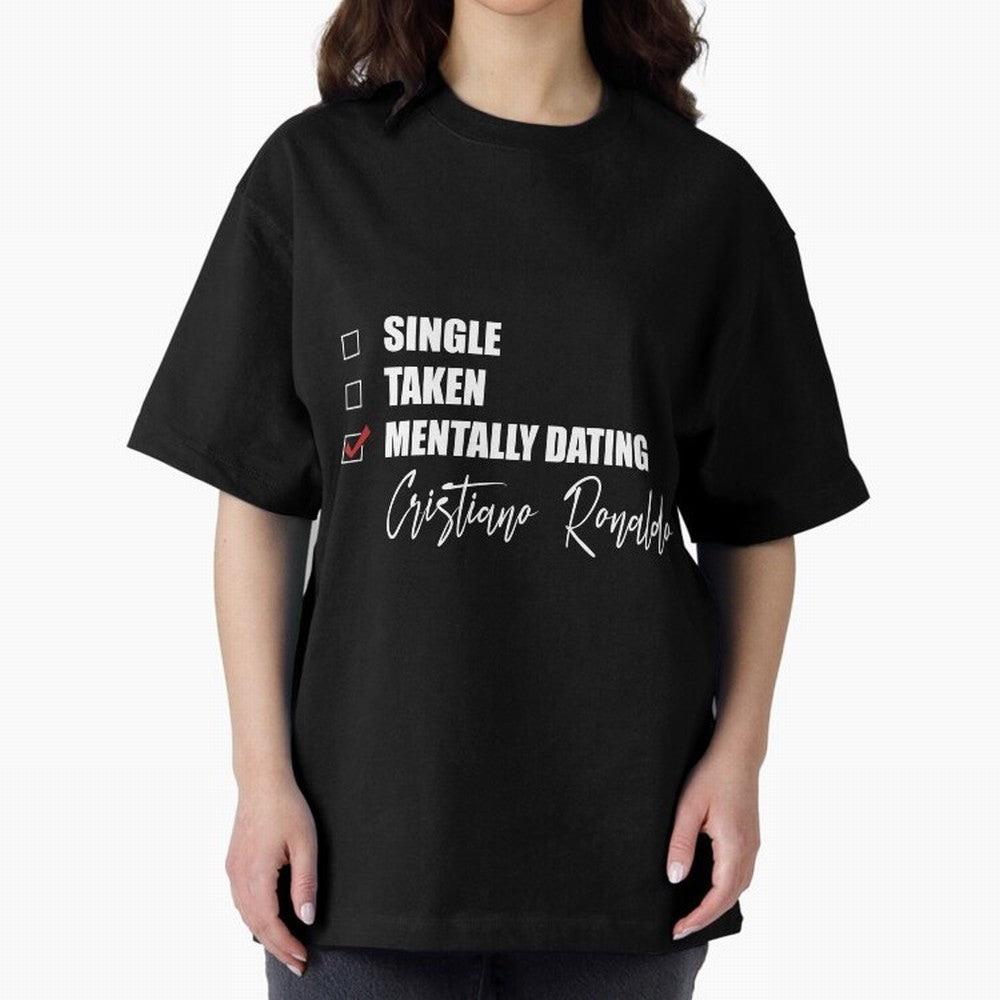 Mentally Dating Cristiano Ronaldo Oversized T-Shirt Bring a Vintage Feel to the FIFA World Cup 2026 Group Stage Journey through Neymar, Haaland and Cristiano Ronaldo Highlights, England, France and Netherlands Pride, Fan Favorite Moments, National