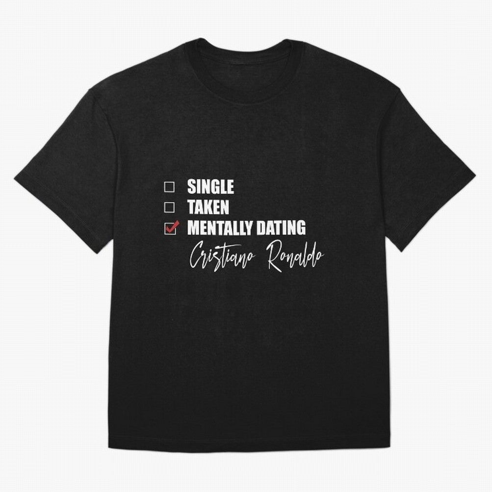 Mentally Dating Cristiano Ronaldo Oversized T-Shirt Bring a Vintage Feel to the FIFA World Cup 2026 Group Stage Journey through Neymar, Haaland and Cristiano Ronaldo Highlights, England, France and Netherlands Pride, Fan Favorite Moments, National