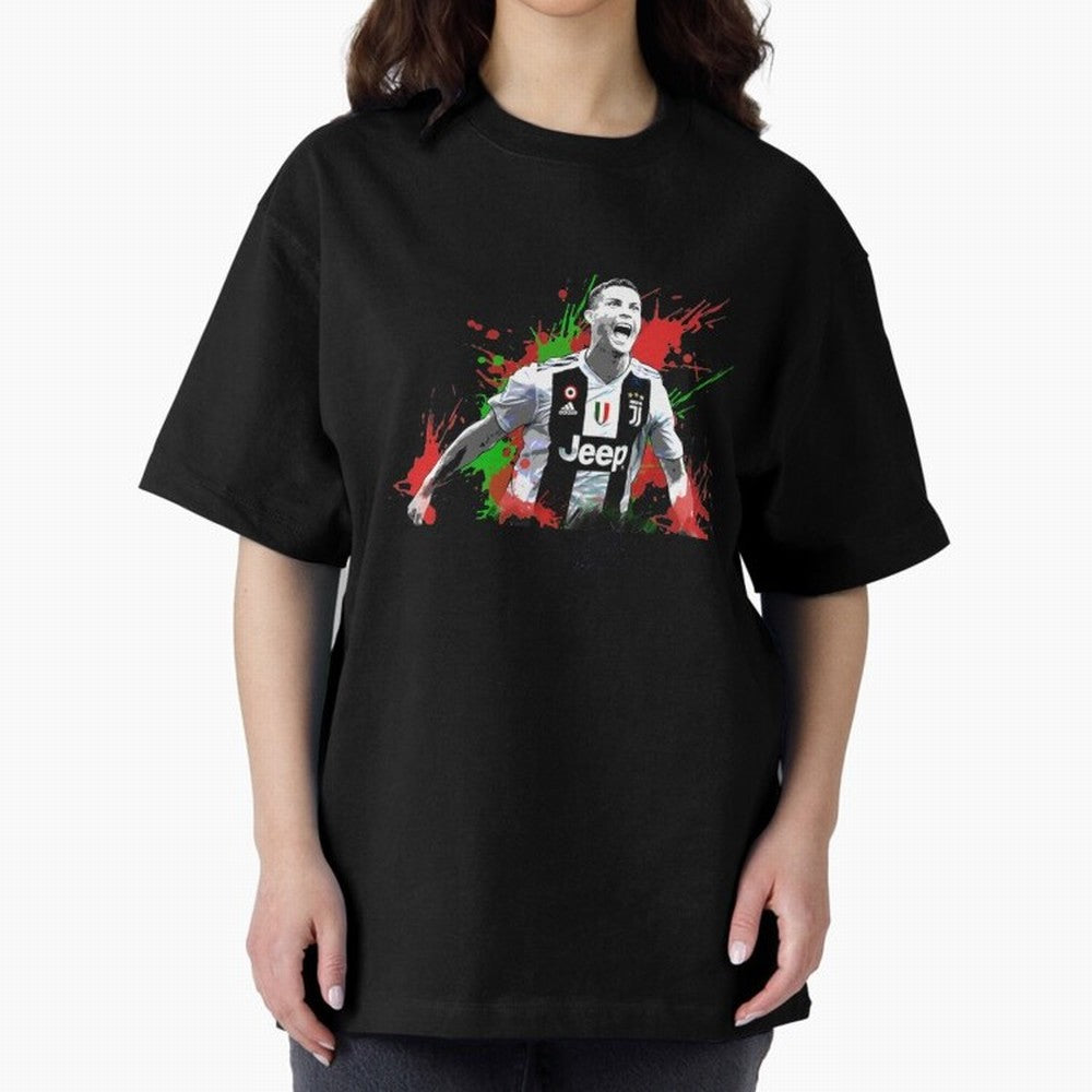 Cristiano Ronaldo Oversized T-Shirt Back Your Heroes with FIFA World Cup 2026 Group Stage for Fans of Cristiano Ronaldo and Germany, Bringing Sports Nostalgia, International Competition, Famous Players and Unforgettable Victories; Built for