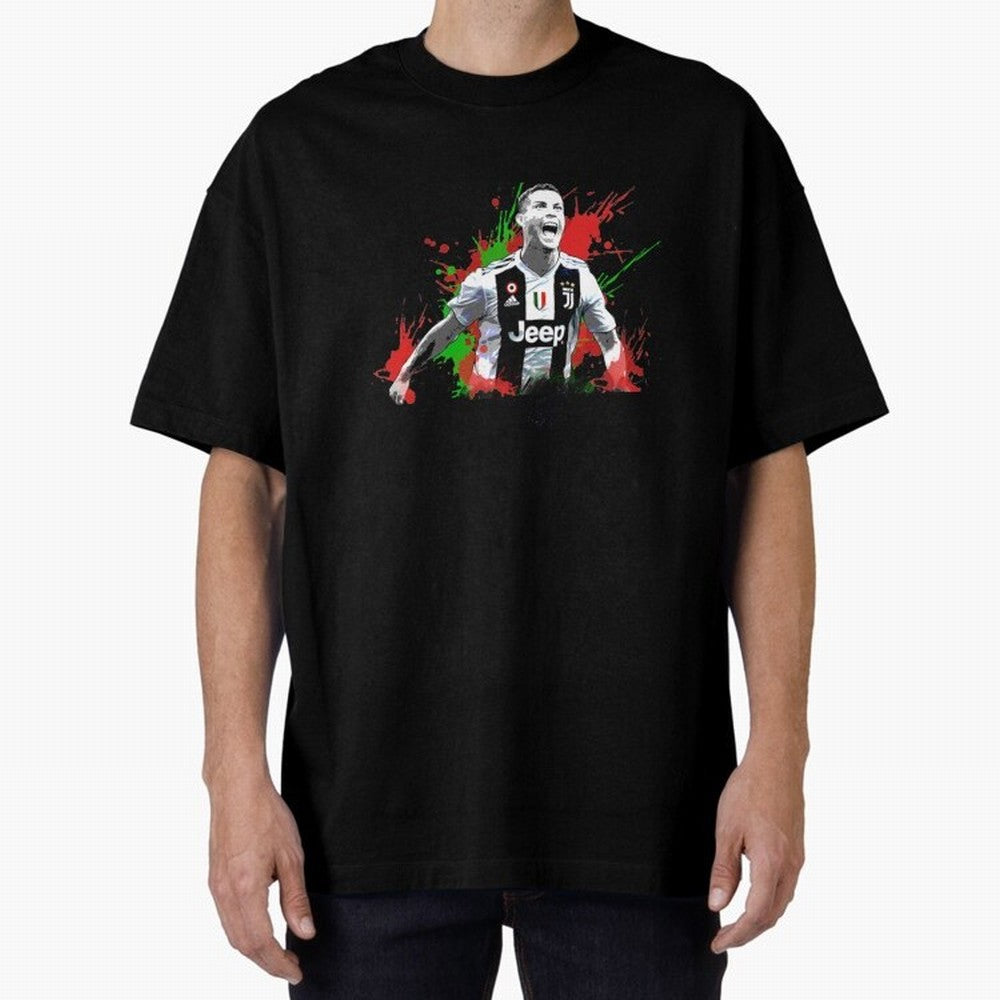 Cristiano Ronaldo Oversized T-Shirt Back Your Heroes with FIFA World Cup 2026 Group Stage for Fans of Cristiano Ronaldo and Germany, Bringing Sports Nostalgia, International Competition, Famous Players and Unforgettable Victories; Built for