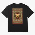 Portuguese Geometric Lion Portrait Oversized T-Shirt Stand Out with Spirit from FIFA World Cup 2026 USA Canada Mexico Centered on Haaland, Brazil, Portugal and Argentina Energy, Stadium Chants, National Pride, Trophy Dreams and Unforgettable