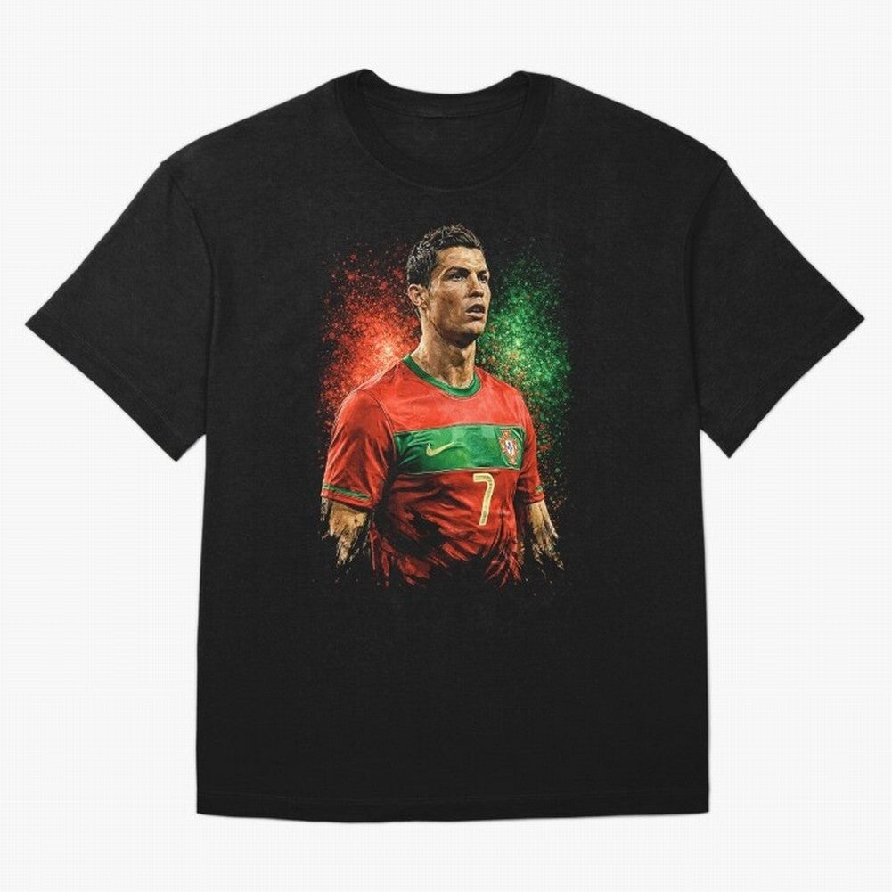 Cristiano Ronaldo Football Legend Oversized T-Shirt Show Support during Global Football Passion for FIFA World Cup 2026 Group Stage, Made for Haaland and Mbappe, Spain and Netherlands, Global Supporter Spirit, Legendary Goals, National Colors and