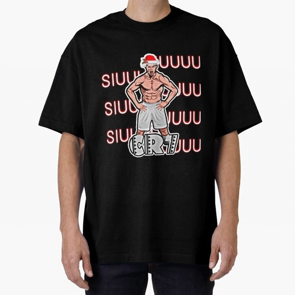 Siuuu cr7 christmas Oversized T-Shirt Feel the Roar of FIFA World Cup 2026 Group Stage Highlighting Mbappe and Neymar, Germany Energy, Match Day Excitement, Supporter Culture, Golden Goals and Global Football Passion; Created for Match Day Parties,