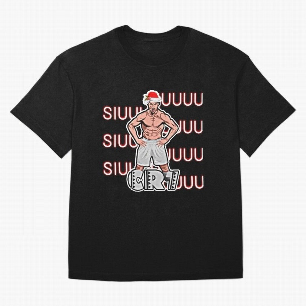Siuuu cr7 christmas Oversized T-Shirt Feel the Roar of FIFA World Cup 2026 Group Stage Highlighting Mbappe and Neymar, Germany Energy, Match Day Excitement, Supporter Culture, Golden Goals and Global Football Passion; Created for Match Day Parties,