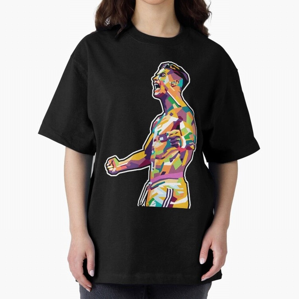 Cr7 Pop Art Oversized T-Shirt Celebrate National Team Dreams in Global Football Passion for FIFA World Cup 2026 Group Stage, Celebrating Neymar, England, France and Netherlands, Soccer Culture, Superstar Moments, National Team Dreams and