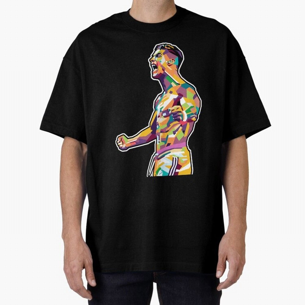 Cr7 Pop Art Oversized T-Shirt Celebrate National Team Dreams in Global Football Passion for FIFA World Cup 2026 Group Stage, Celebrating Neymar, England, France and Netherlands, Soccer Culture, Superstar Moments, National Team Dreams and