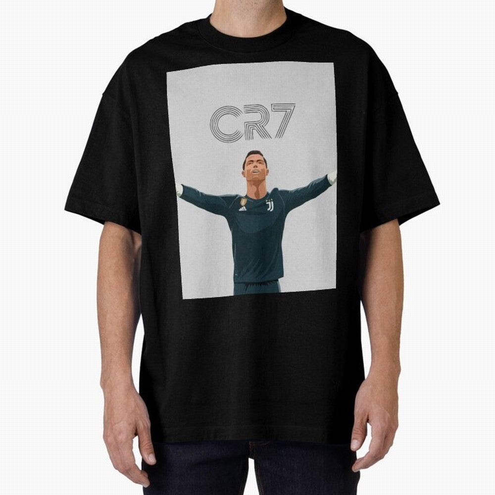Cristiano Ronaldo CR7 Juventus T-shirt Design Oversized T-Shirt Honor FIFA World Cup 2026 USA Canada Mexico Filled with Neymar, Haaland and Cristiano Ronaldo, England and Germany Energy, Goal Celebration Energy, Supporter Heritage, Football Icons