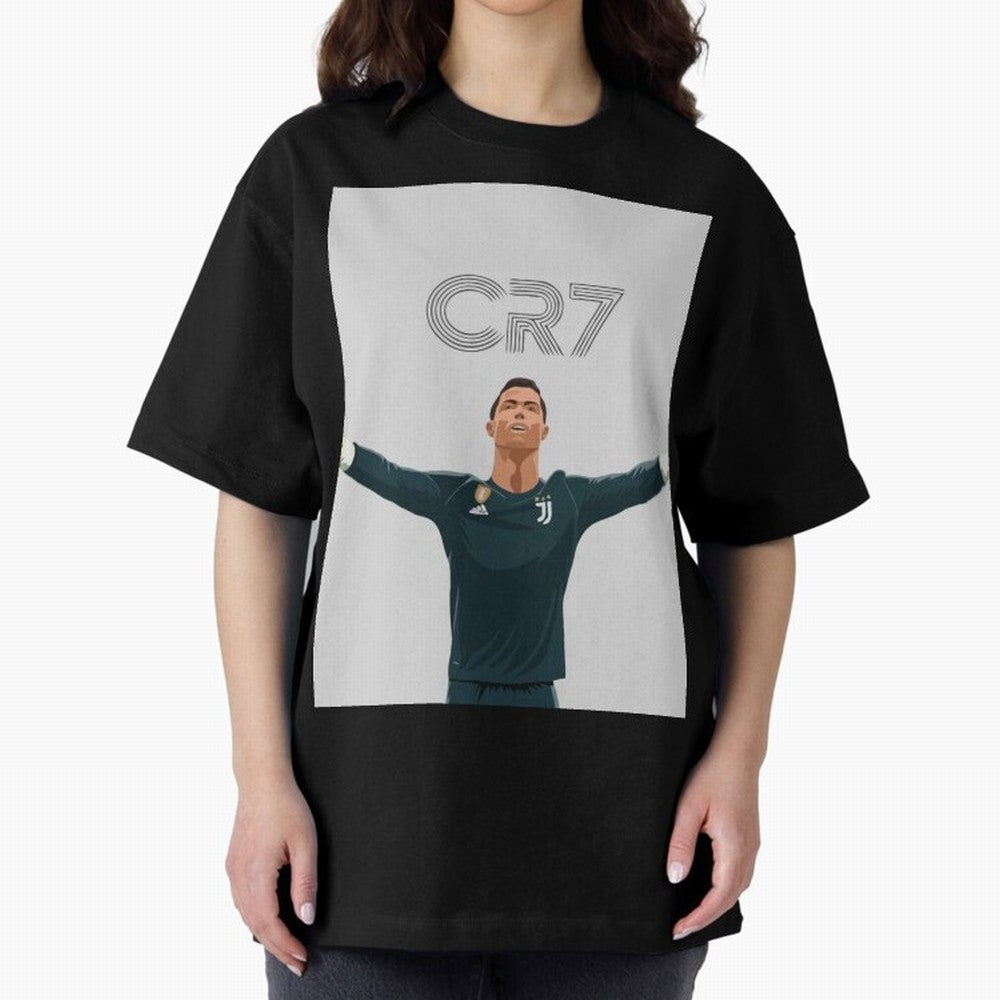 Cristiano Ronaldo CR7 Juventus T-shirt Design Oversized T-Shirt Honor FIFA World Cup 2026 USA Canada Mexico Filled with Neymar, Haaland and Cristiano Ronaldo, England and Germany Energy, Goal Celebration Energy, Supporter Heritage, Football Icons