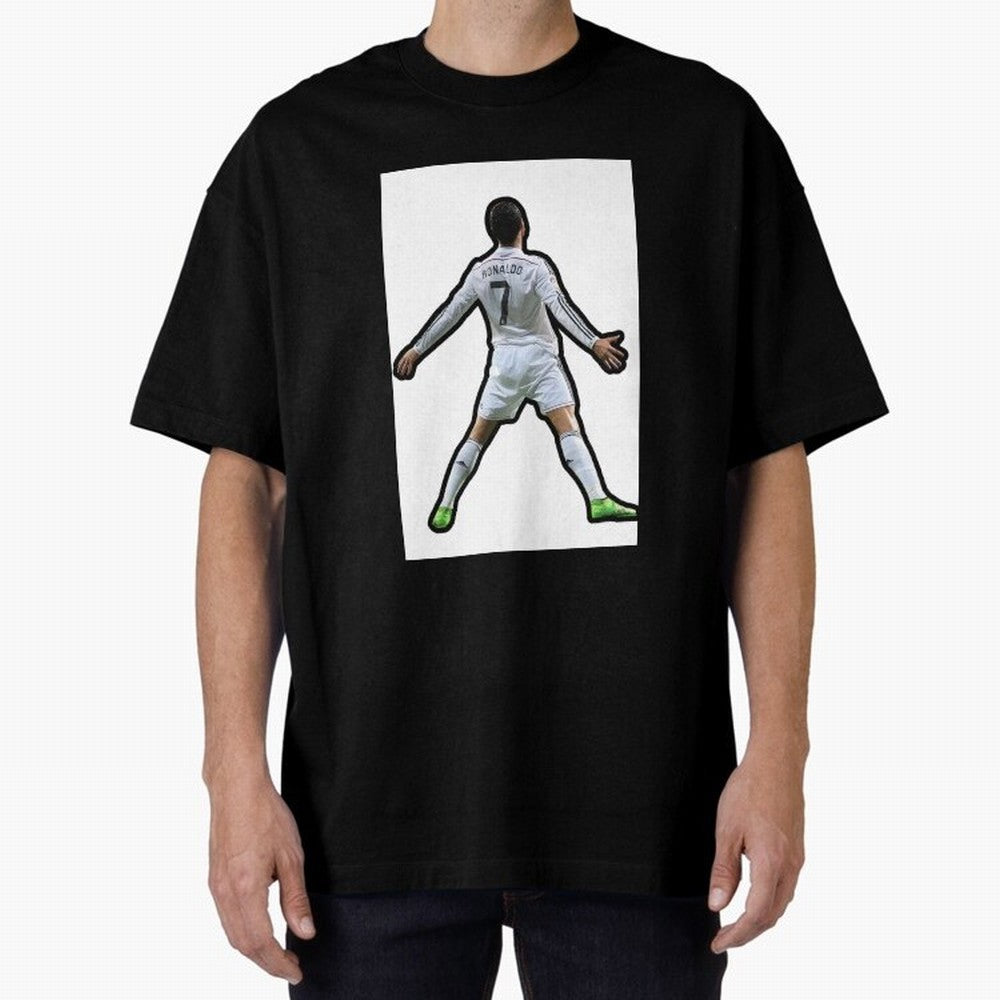 Cristiano Ronaldo Suii Sticker Oversized T-Shirt Join the Global Buzz around Match Day Hype around FIFA World Cup 2026 Group Stage, Messi and Cristiano Ronaldo, Portugal, Champion Mindset, Group Stage Buzz, Knockout Tension and Passionate Fan