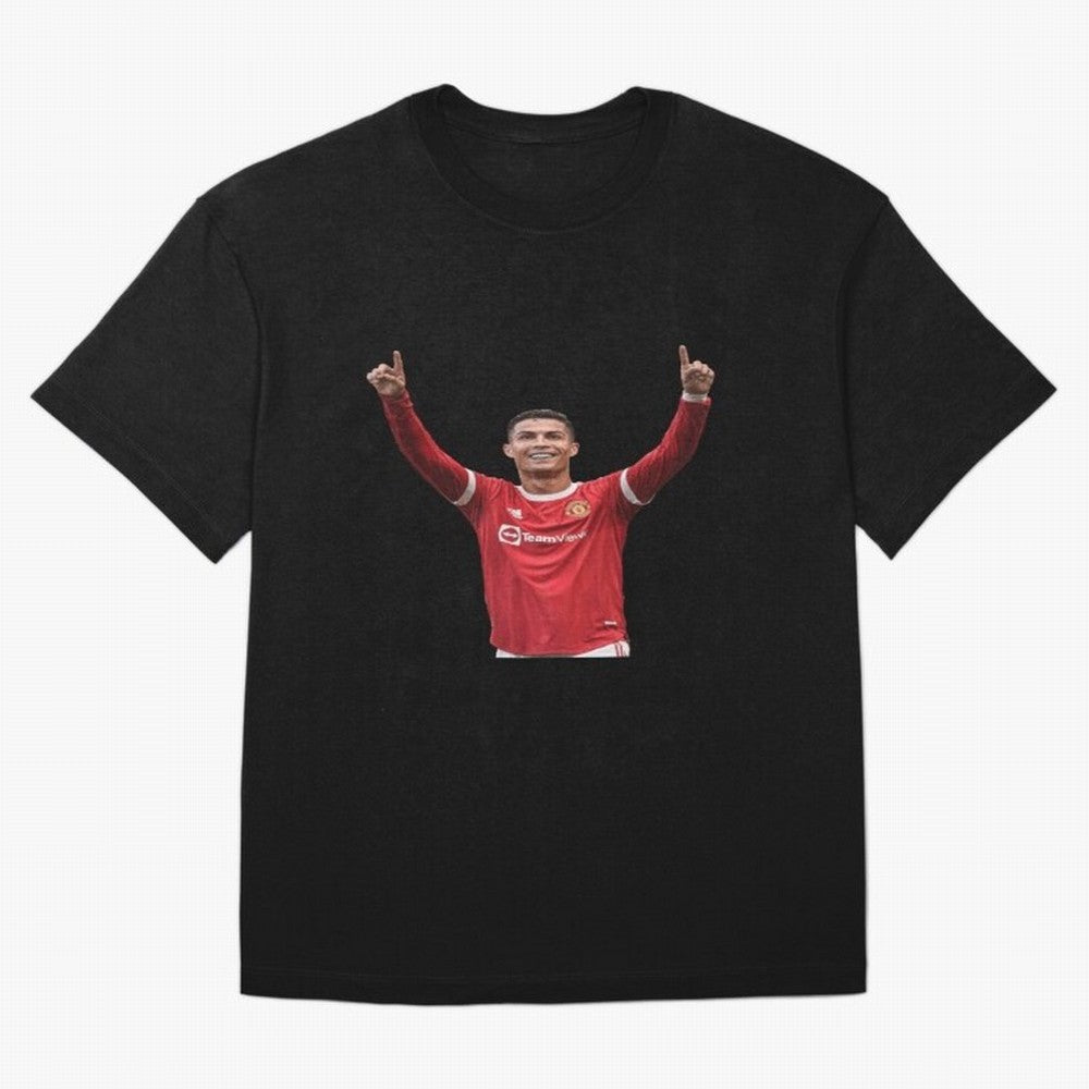 Crisitano Ronaldo Manchester United Oversized T-Shirt Capture Stadium Memories from FIFA World Cup 2026 Inspired by CR7 and Messi, Argentina and Brazil Energy, Championship Spirit, Famous Goals, Roaring Crowds and International Football Unity;