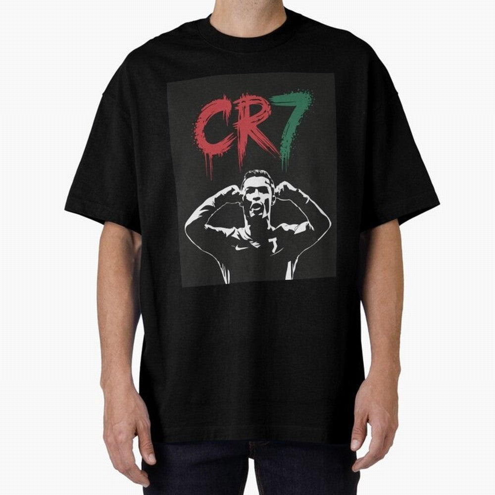Cristiano Ronaldo CR7 T-shirt Design Oversized T-Shirt Celebrate the Stars of Match Day Hype around FIFA World Cup 2026 USA Canada Mexico, Neymar, Haaland and Cristiano Ronaldo, France, Supporter Pride, Iconic Celebrations, Legendary Names and