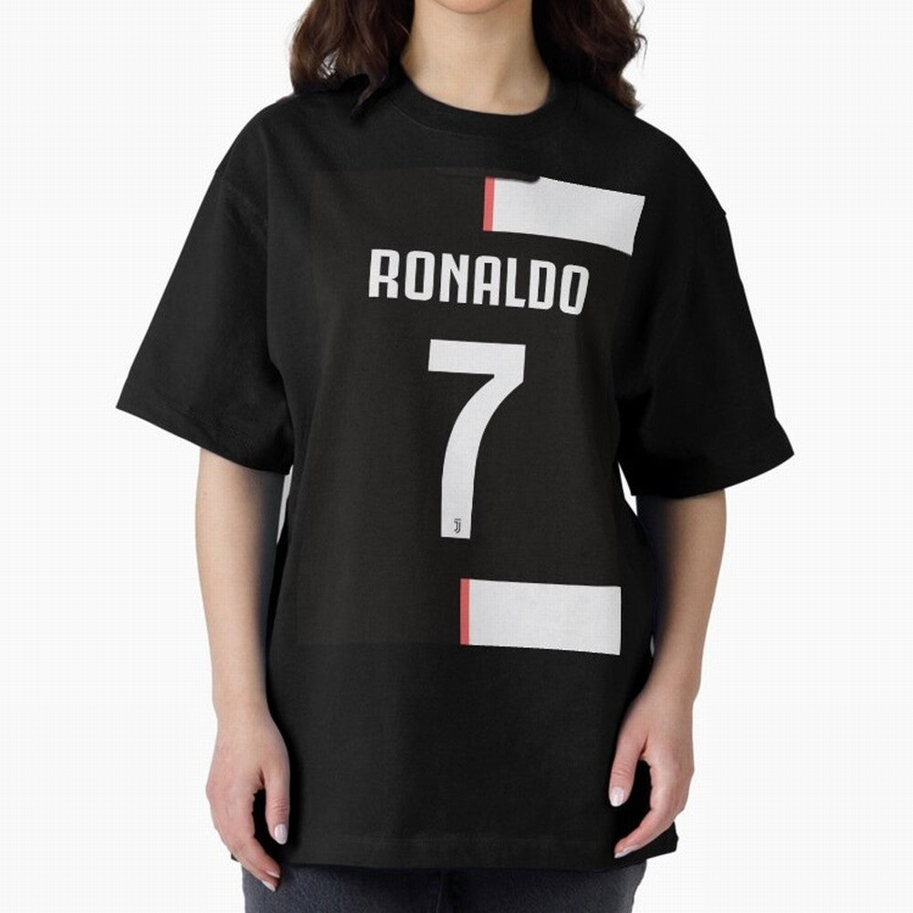 Ronaldo 7 Juventus 19-20 Retro Jersey Oversized T-Shirt Bring Home Match Day Hype around FIFA World Cup 2026, Mbappe, Argentina and Brazil, Stadium Chants, National Pride, Trophy Dreams and Unforgettable Football Memories; Built for Supporters