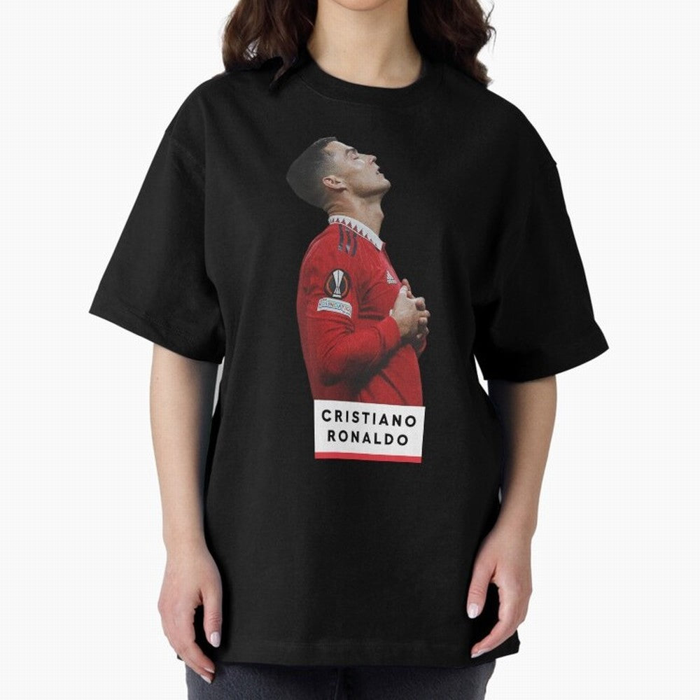 New Celebration Ronaldo Oversized T-Shirt Celebrate the Stars of FIFA World Cup 2026 USA Canada Mexico for Fans of Messi and Germany, Bringing Football Festival Excitement, Trophy Ambitions, Country Rivalries and Star Player Buzz; Ideal for