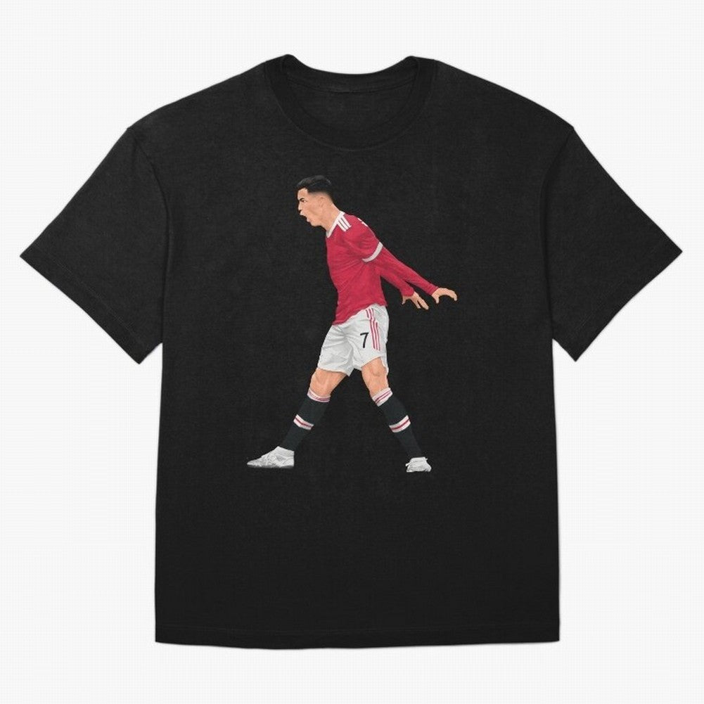 Cristiano Ronaldo Celebration Oversized T-Shirt Represent the Passion of Global Football Passion for FIFA World Cup 2026 Group Stage, Capturing Messi, Portugal, Spain and Germany, Stadium Memories, Football Loyalty, International Chants and