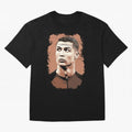 Cristiano Ronaldo Vexel Painting Oversized T-Shirt Join Supporters Worldwide for FIFA World Cup 2026 USA Canada Mexico for Fans of CR7 and Messi and France, Bringing Football Passion, Legendary Performances, Festival Vibes and Supporter Community;