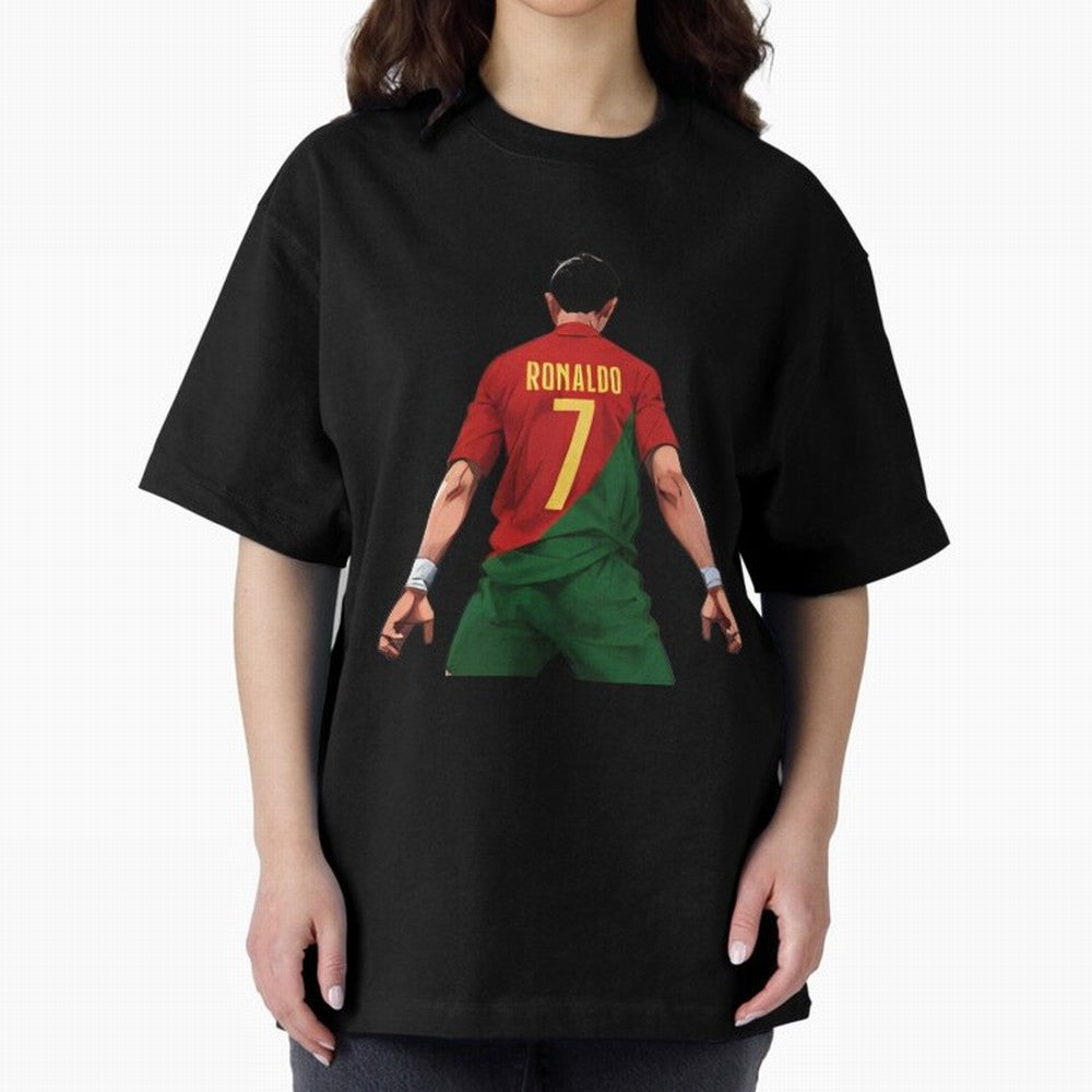 Cristiano Ronaldo Oversized T-Shirt Experience the FIFA World Cup 2026 Group Stage Journey through Messi and Cristiano Ronaldo Highlights, Argentina and Brazil Pride, Soccer Culture, Superstar Moments, National Team Dreams and Competitive Fire;