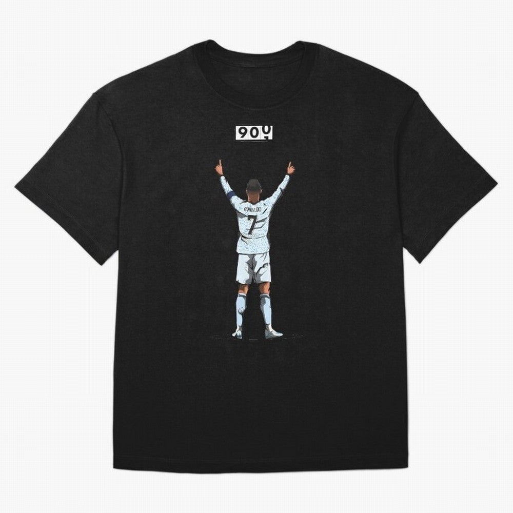 Ronaldo 900 Goals Celebration Iconic Football Design Oversized T-Shirt Carry the Dream of FIFA World Cup 2026 Group Stage for Fans of Messi and France, Bringing Football History, Final Match Energy, Crowd Noise and Once in a Lifetime Moments; Built