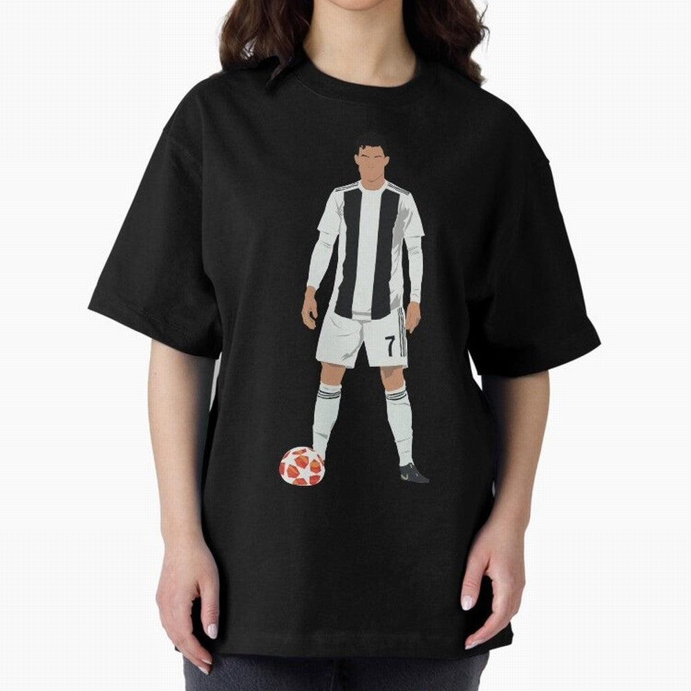Ronaldo Stance Oversized T-Shirt Stand with FIFA World Cup 2026 Group Stage for Fans of Messi and Cristiano Ronaldo and France, Bringing Champion Mindset, Group Stage Buzz, Knockout Tension and Passionate Fan Culture; Perfect for People Who Love