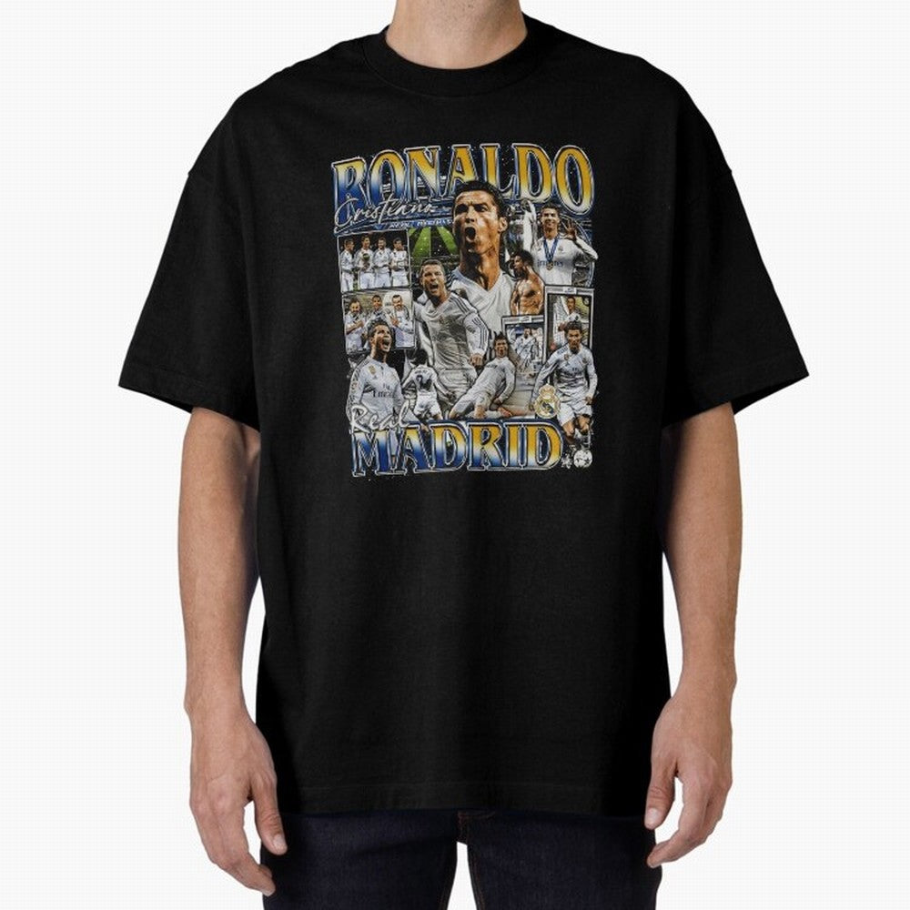 Cristiano Ronaldo Real Vintage Bootleg Oversized T-Shirt Celebrate Fan Favorites in FIFA World Cup 2026 Group Stage Spirit, Featuring Germany, Messi and Cristiano Ronaldo, Football History, Final Match Energy, Crowd Noise and Once in a Lifetime