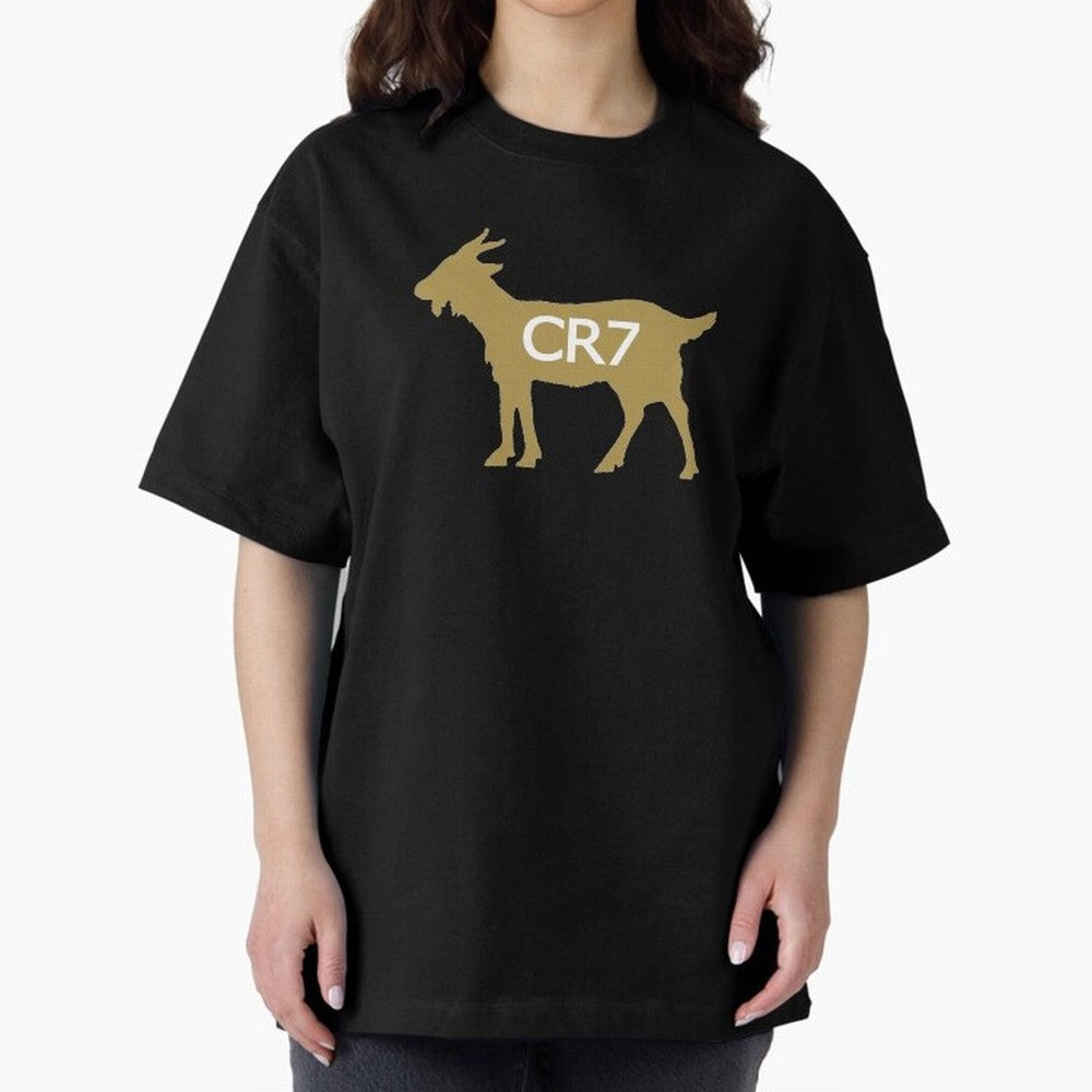 CR7 GOAT Gold B Oversized T-Shirt Live the Energy of Global Football Passion for FIFA World Cup 2026 USA Canada Mexico, Built around CR7, Germany, Champion Mindset, Group Stage Buzz, Knockout Tension and Passionate Fan Culture; Great for Supporters