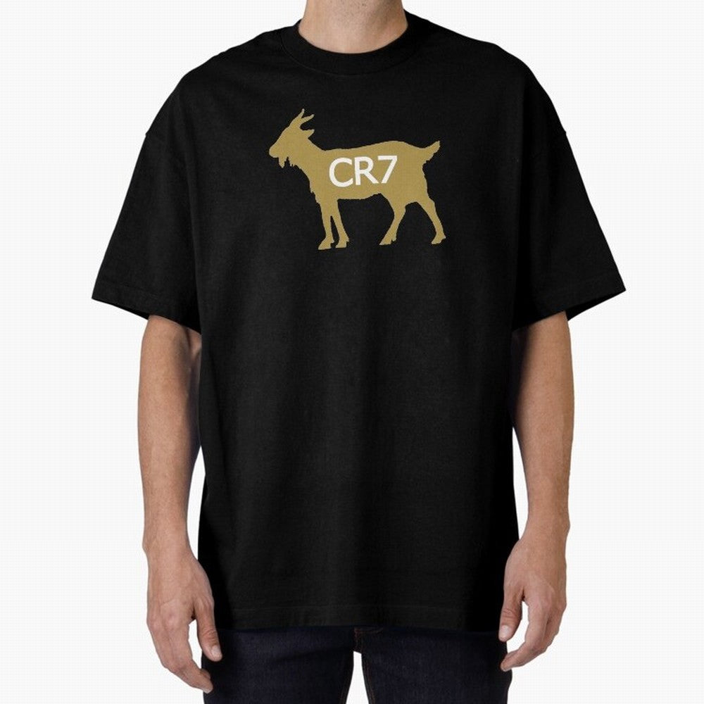 CR7 GOAT Gold B Oversized T-Shirt Live the Energy of Global Football Passion for FIFA World Cup 2026 USA Canada Mexico, Built around CR7, Germany, Champion Mindset, Group Stage Buzz, Knockout Tension and Passionate Fan Culture; Great for Supporters