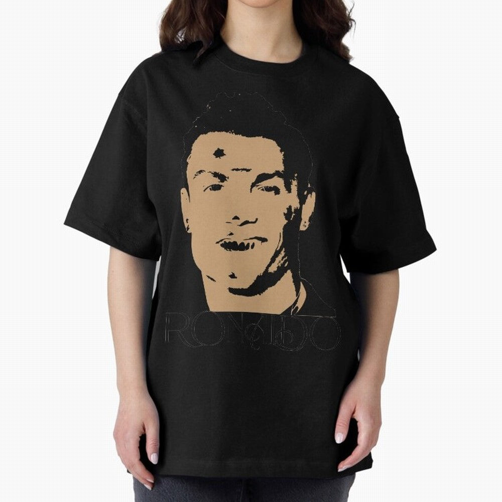 Portugal Football Captain Cristiano Ronaldo Vector Illustration Oversized T-Shirt Share the Excitement of FIFA World Cup 2026 USA Canada Mexico Spirit, Featuring Argentina, Cristiano Ronaldo, Fan Favorite Moments, National Team Passion, Big Match