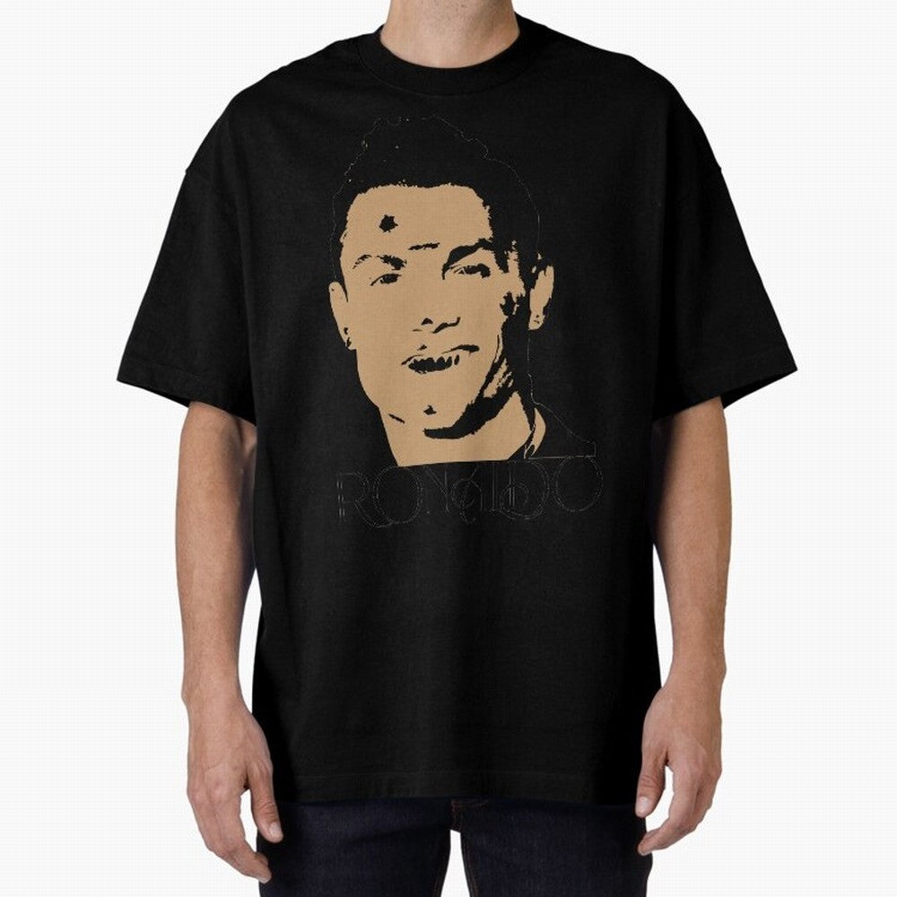 Portugal Football Captain Cristiano Ronaldo Vector Illustration Oversized T-Shirt Share the Excitement of FIFA World Cup 2026 USA Canada Mexico Spirit, Featuring Argentina, Cristiano Ronaldo, Fan Favorite Moments, National Team Passion, Big Match
