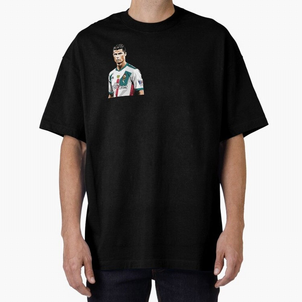 Cristiano Ronaldo Oversized T-Shirt Celebrate the Road through Match Day Hype around FIFA World Cup 2026, Neymar, England and Germany, Global Supporter Spirit, Legendary Goals, National Colors and Tournament Celebration; Made for Die Hard