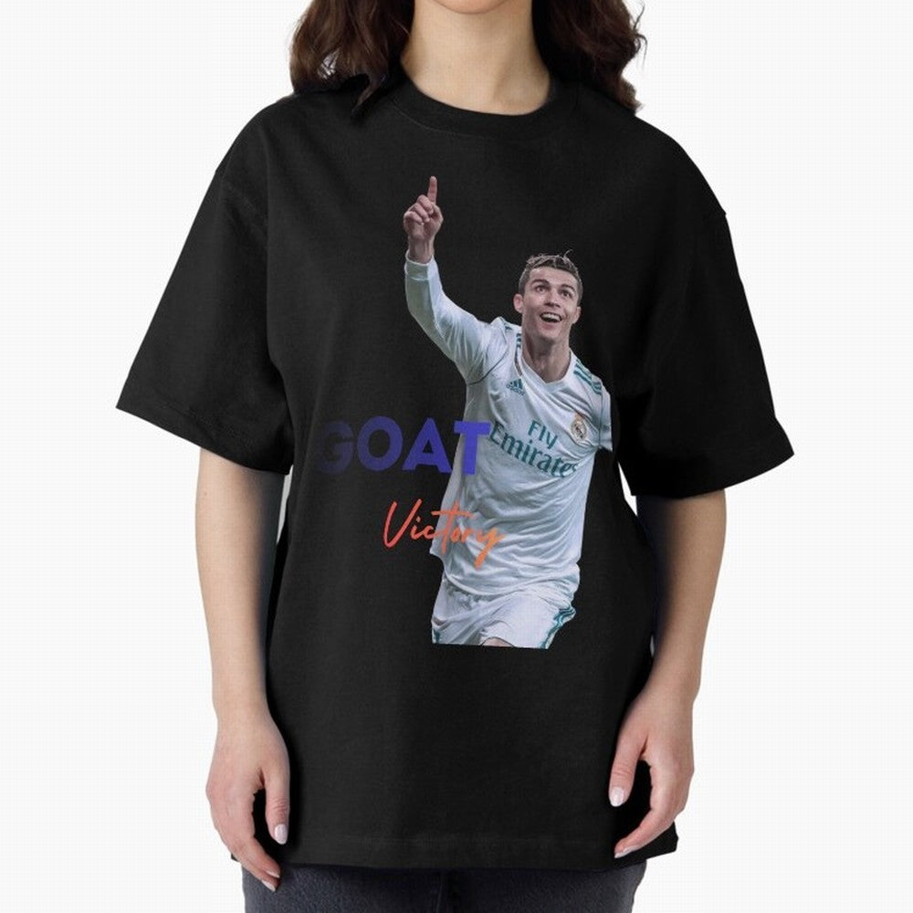 Goat CR7 MIndset Oversized T-Shirt Experience FIFA World Cup 2026 Spirit, Celebrating Netherlands, Haaland, Football Passion, Legendary Performances, Festival Vibes and Supporter Community; Great for Watch Parties, Sports Bars, Family Nights, Fan